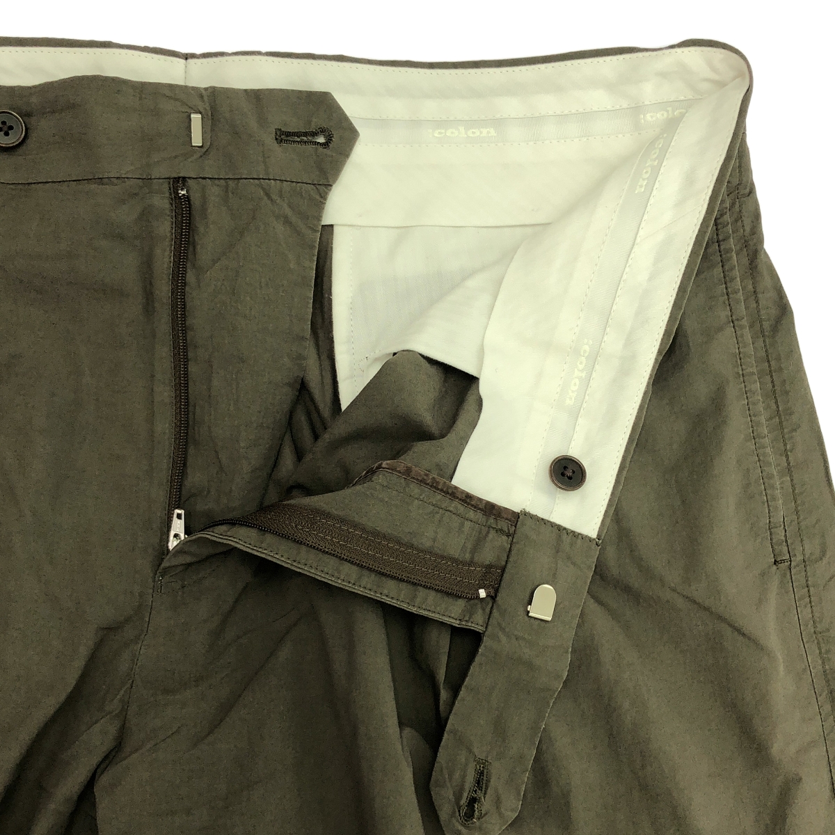 その他 コットン リネン タイプライター スラックス