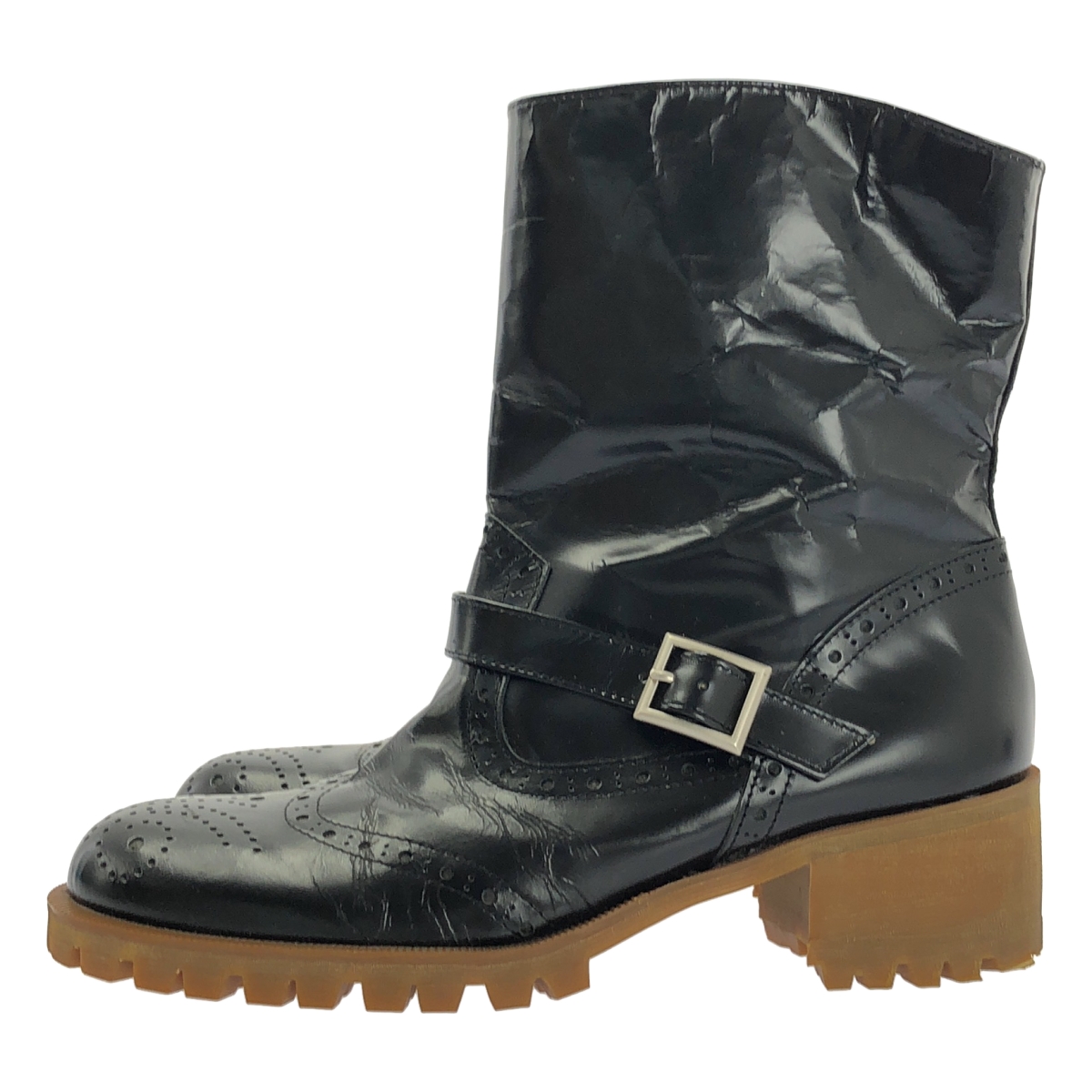 tricot COMME des GARCONS / トリココムデギャルソン レザー ストラップ ウイングチップ ブーツ