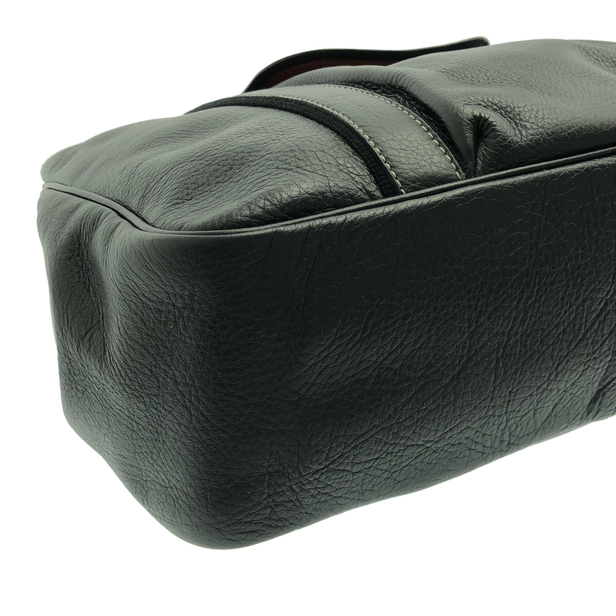 Longchamp / ロンシャン レザー ポケット ハンド トートバッグ / ロゴ総裏地