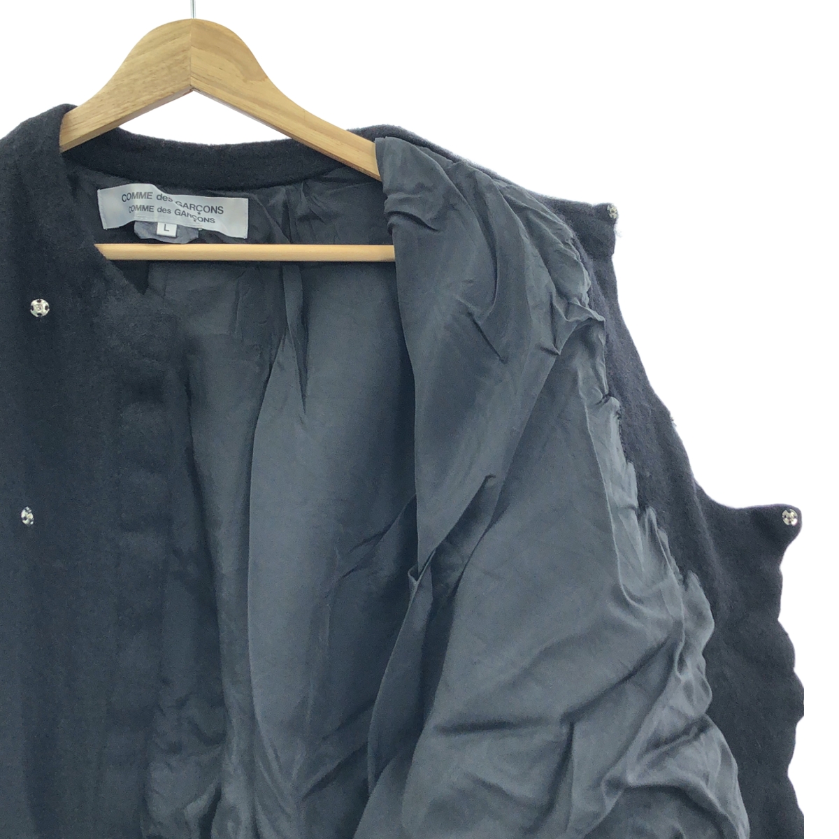 COMME des GARCONS COMME des GARCONS / コムコム ウール 縮絨 変形 ジャケット / 総裏地