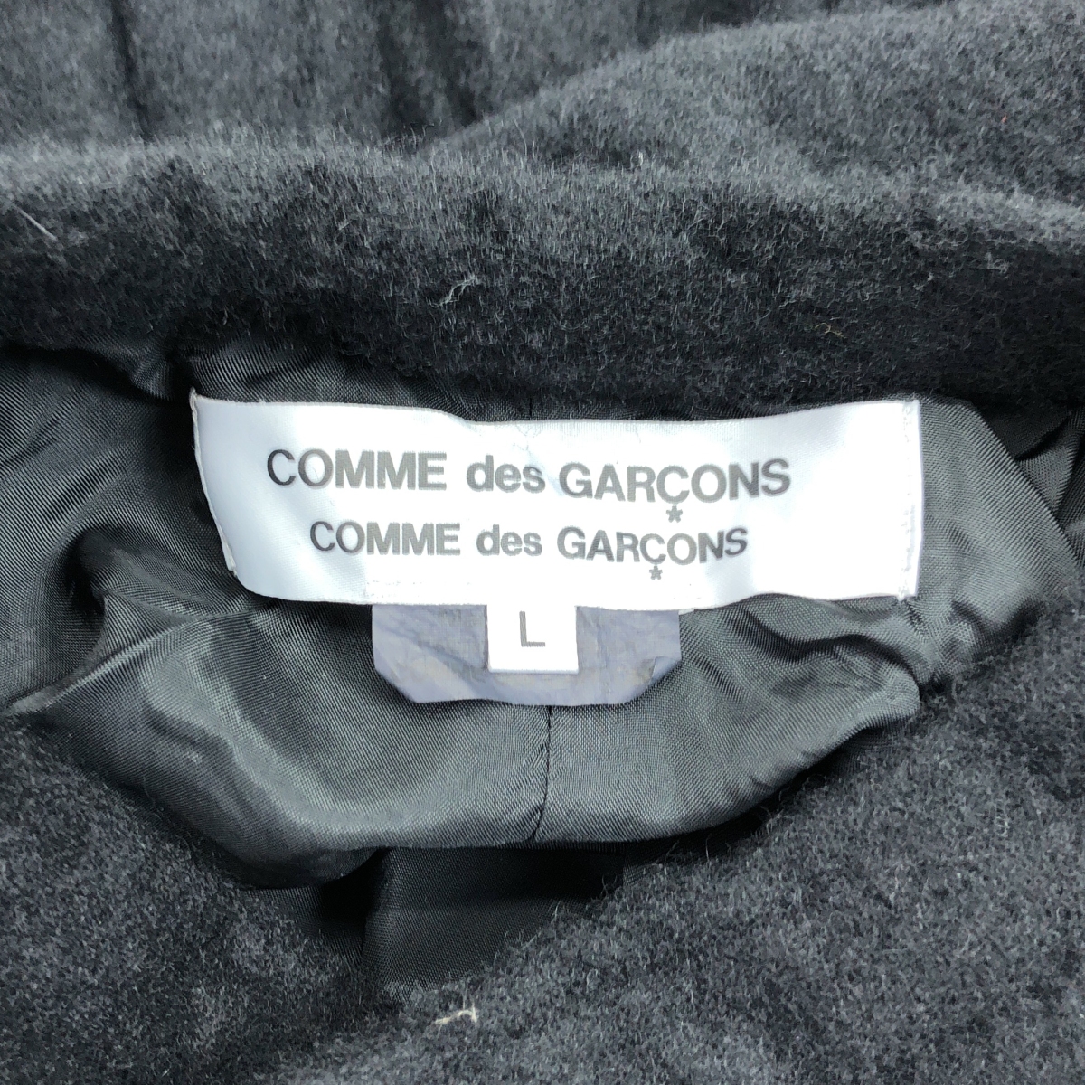 COMME des GARCONS COMME des GARCONS / コムコム ウール 縮絨 変形 ジャケット / 総裏地