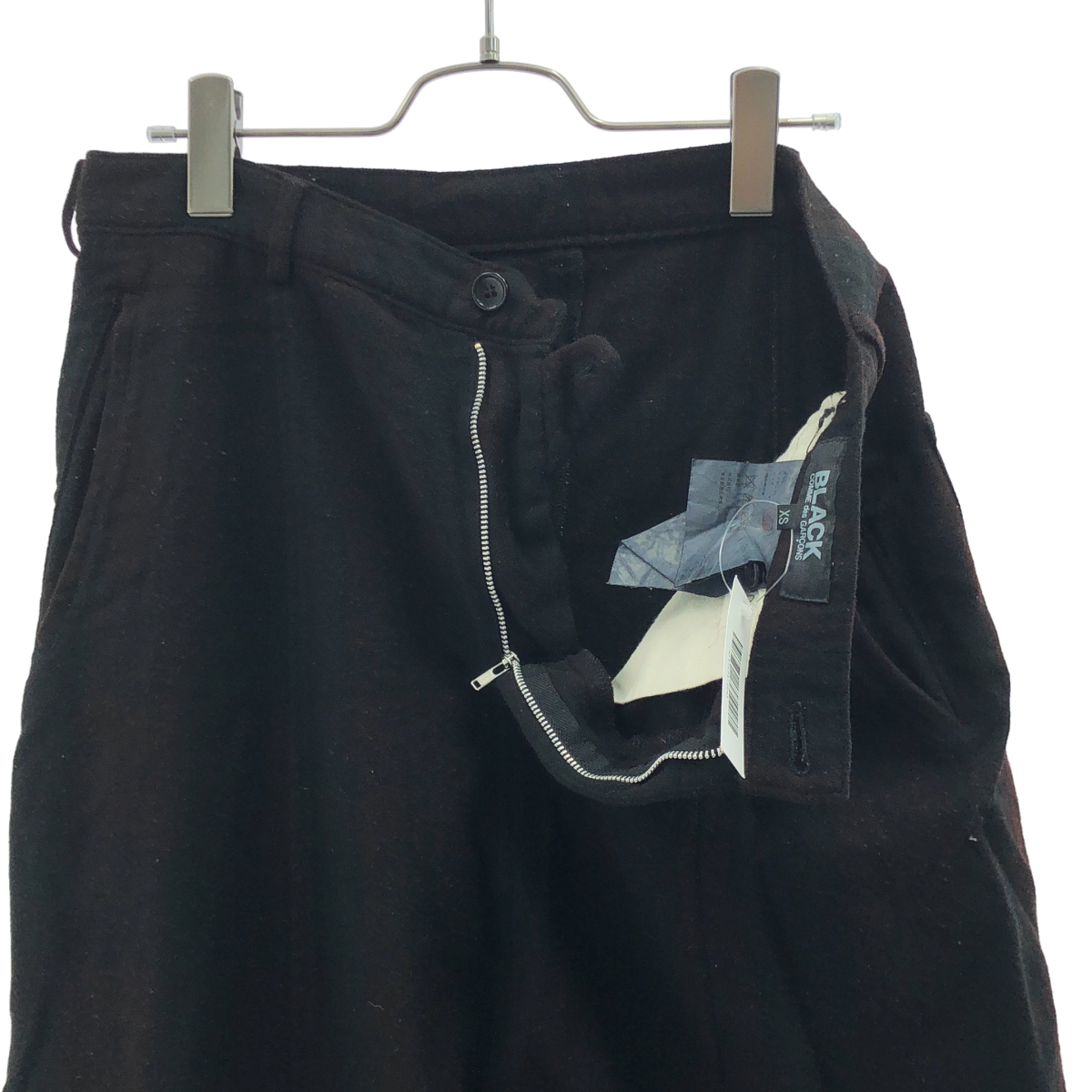 BLACK COMME des GARCONS / ブラックコムデギャルソン ウール 縮絨 脱色 サルエルパンツ