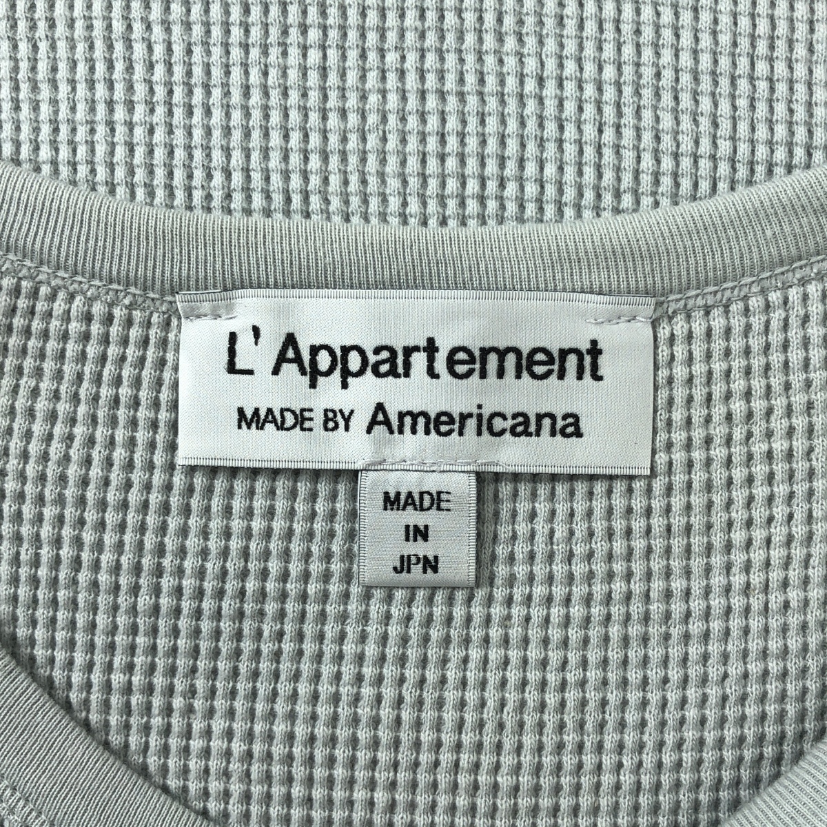 L'Appartement / アパルトモン 【 AMERICANA / アメリカーナ 】 Thermal N/S TOP / ロゴ サーマル カットソー