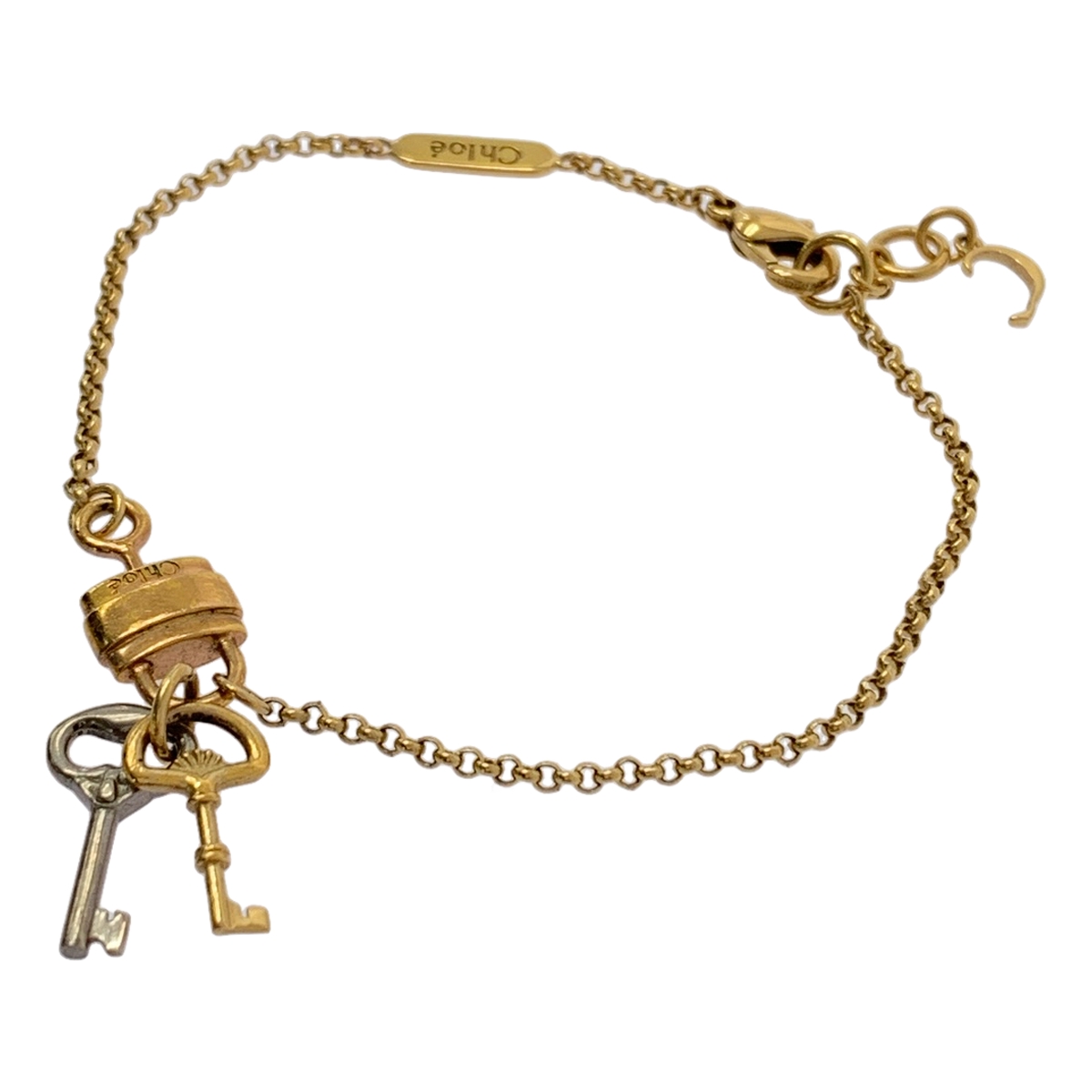 Chloe / クロエ パドロック キー モチーフ チェーンブレスレット