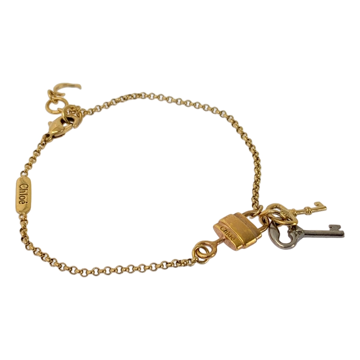 Chloe / クロエ パドロック キー モチーフ チェーンブレスレット