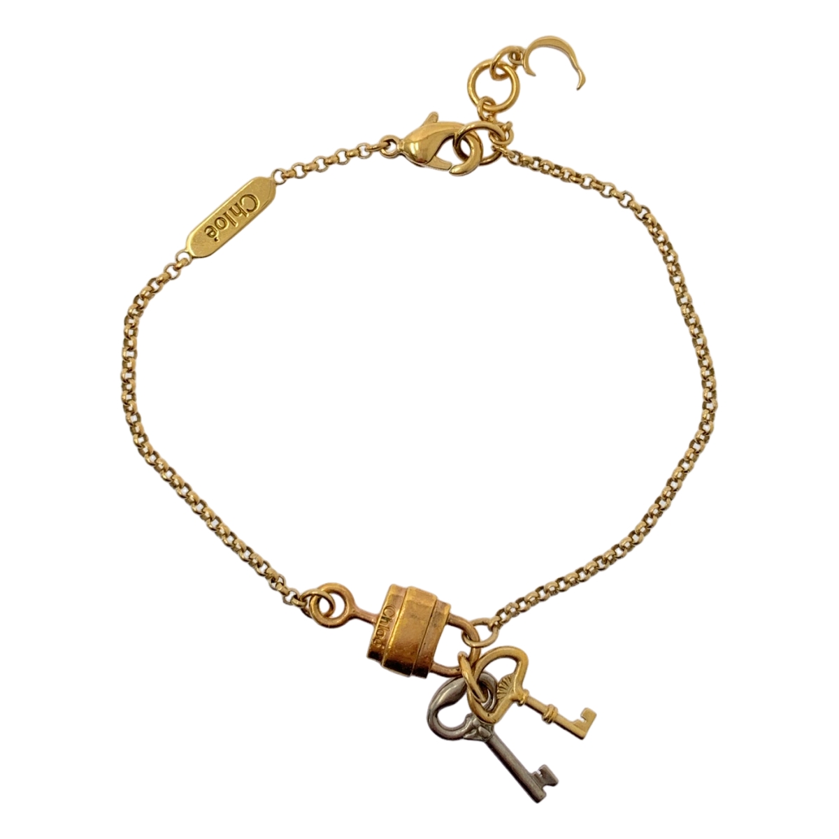 Chloe / クロエ パドロック キー モチーフ チェーンブレスレット