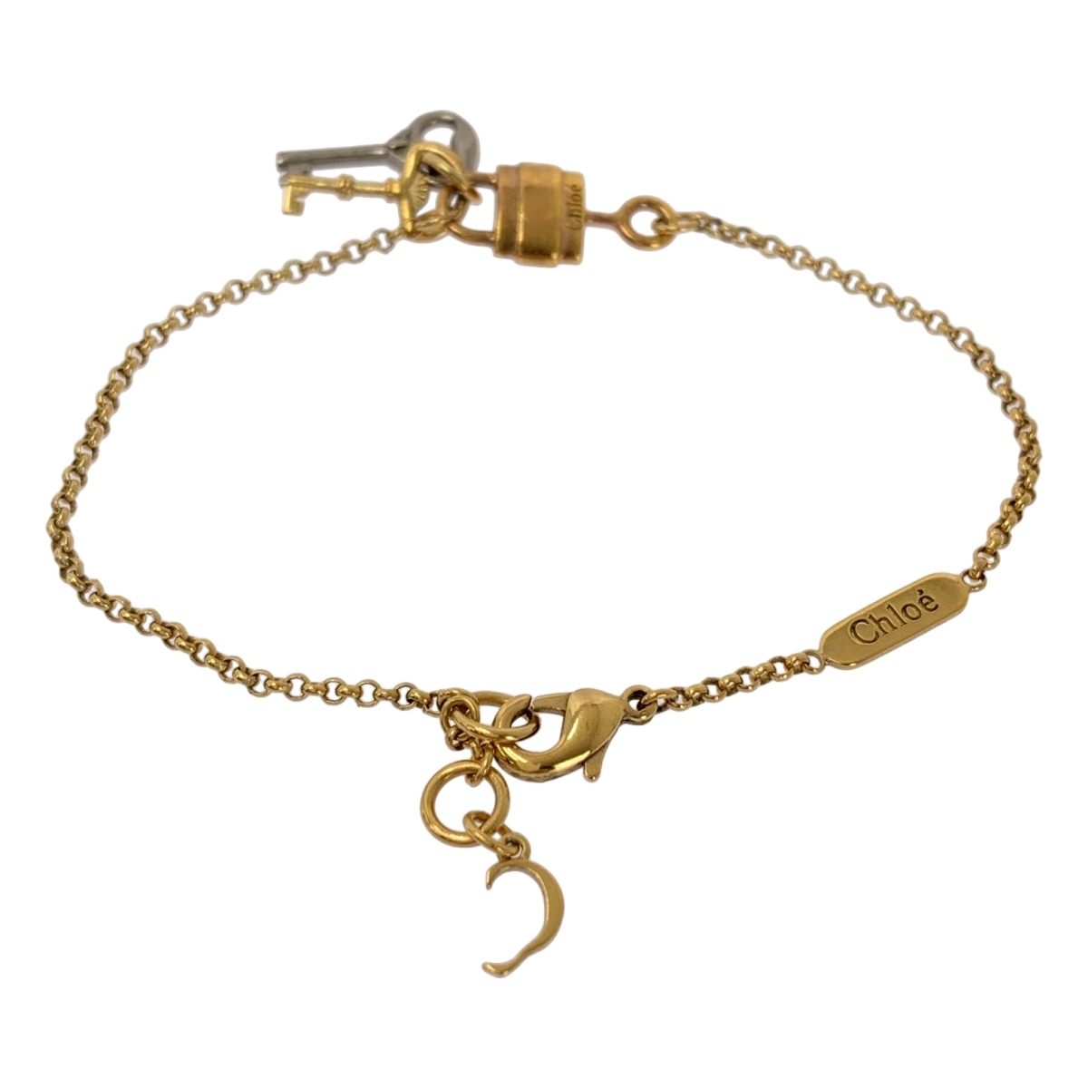 Chloe / クロエ パドロック キー モチーフ チェーンブレスレット