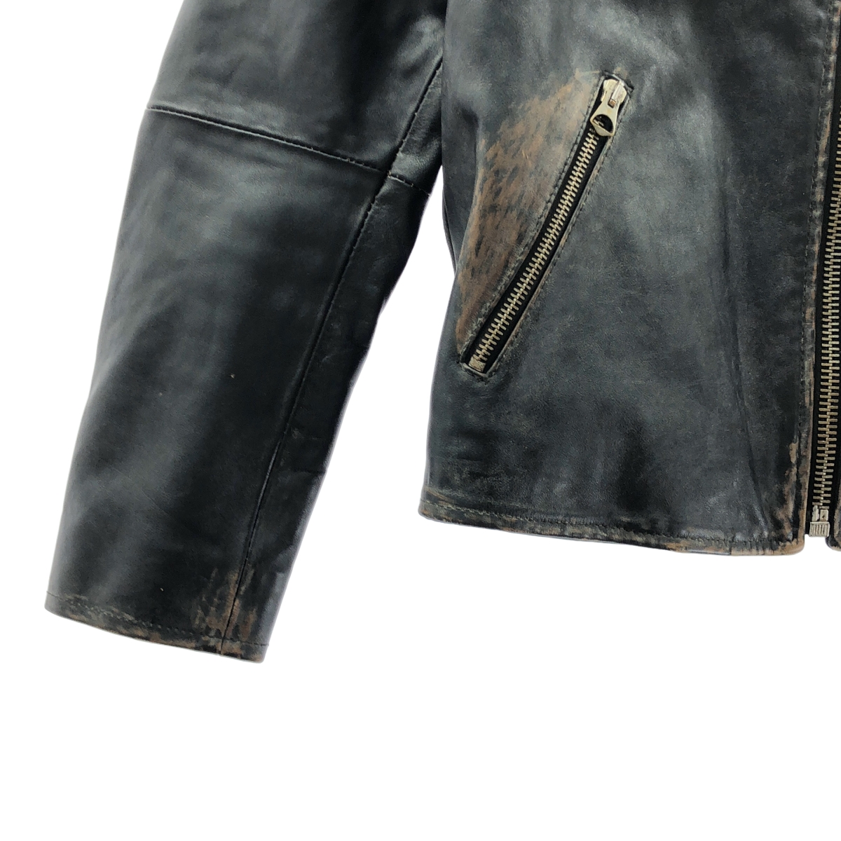 GOLDEN GOOSE / ゴールデングース ヴィンテージ加工 シングル ライダースジャケット