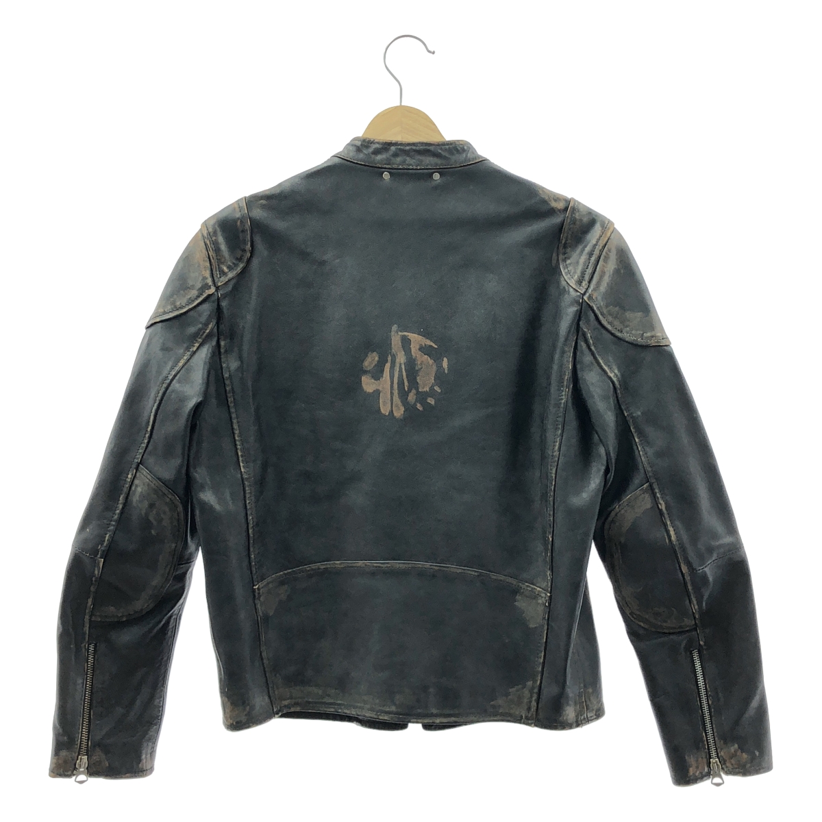 GOLDEN GOOSE / ゴールデングース ヴィンテージ加工 シングル ライダースジャケット