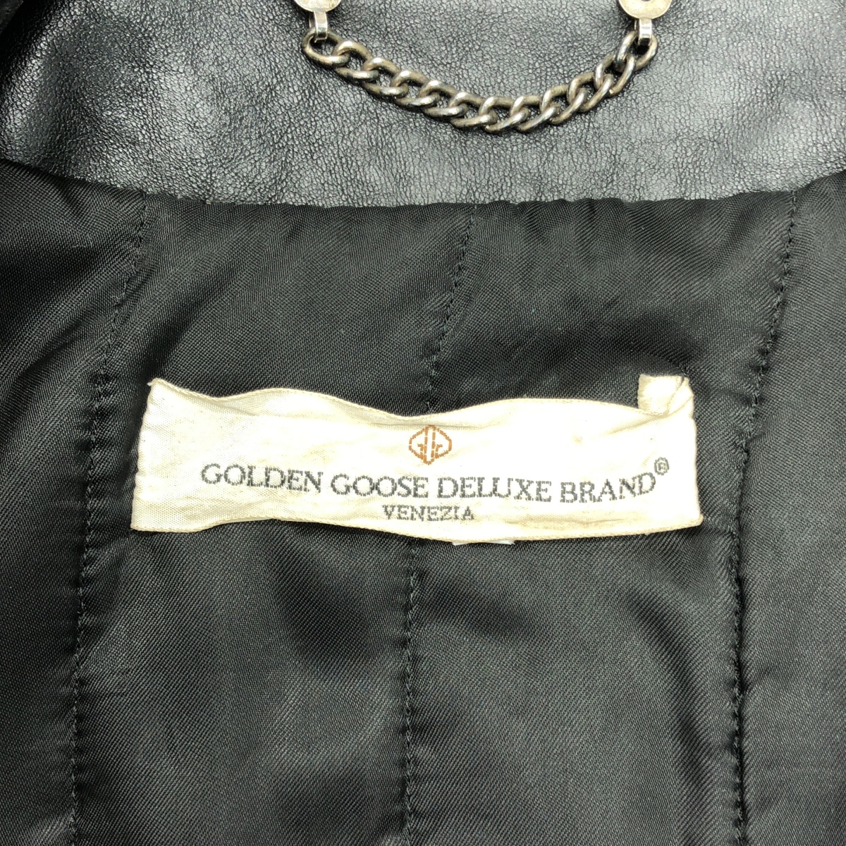 GOLDEN GOOSE / ゴールデングース ヴィンテージ加工 シングル ライダースジャケット