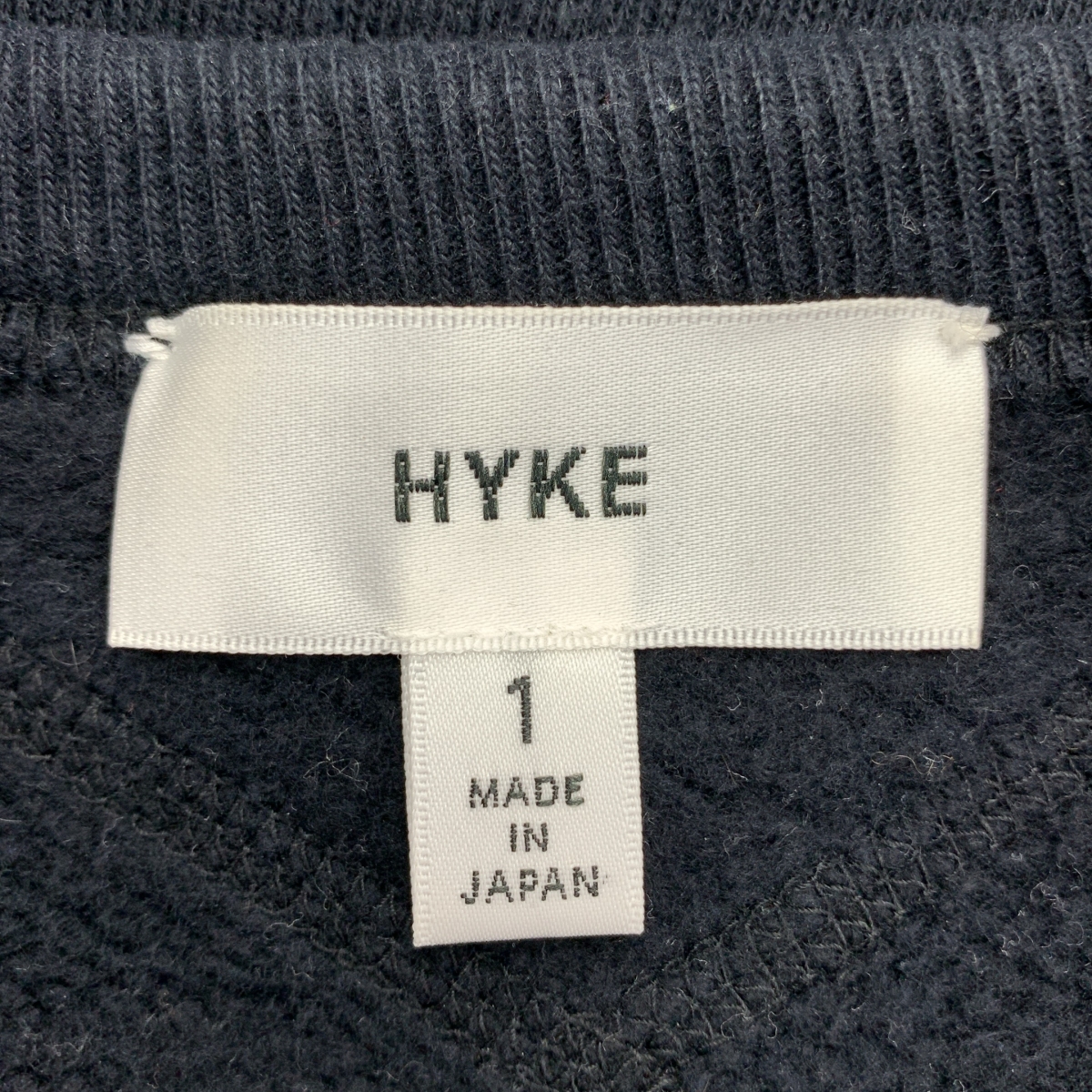 HYKE / ハイク 裏起毛 クルーネック スウェット