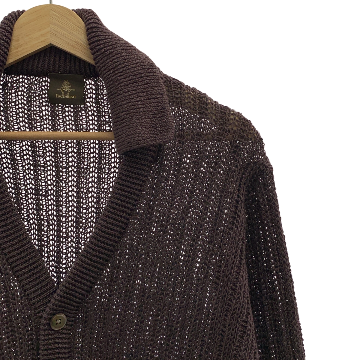Paul Stuart / ポールスチュアート 襟付き ニット カーディガン