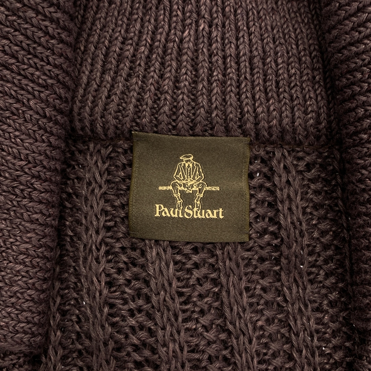 Paul Stuart / ポールスチュアート 襟付き ニット カーディガン