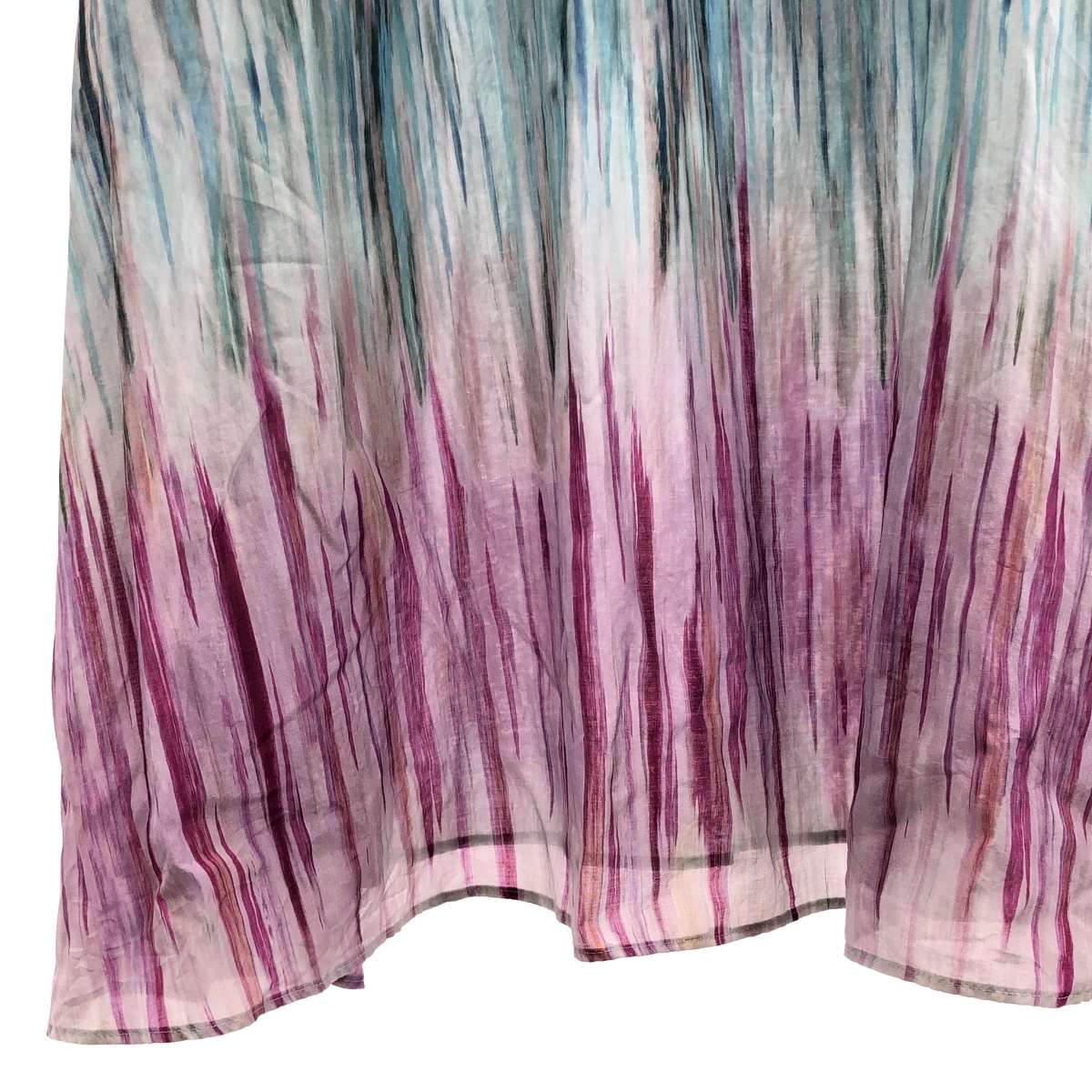 SYBILLA / シビラ コットン シルク 総柄 ドローストリング ドレス ワンピース