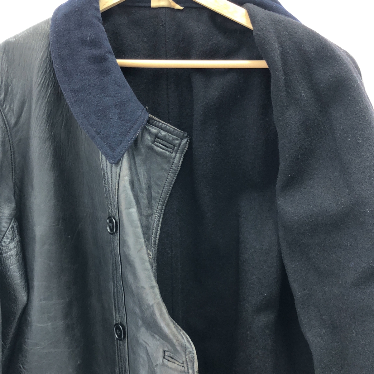 EURO VINTAGE / ユーロヴィンテージ 1970s ヴィンテージ ウール襟 レザー コルビジェジャケット