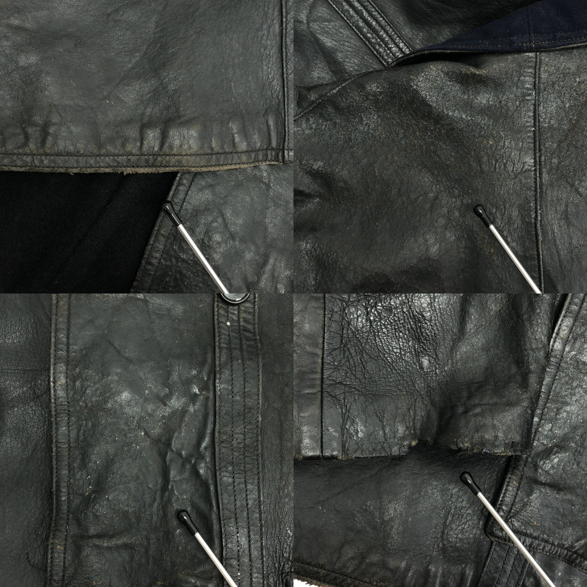 EURO VINTAGE / ユーロヴィンテージ 1970s ヴィンテージ ウール襟 レザー コルビジェジャケット