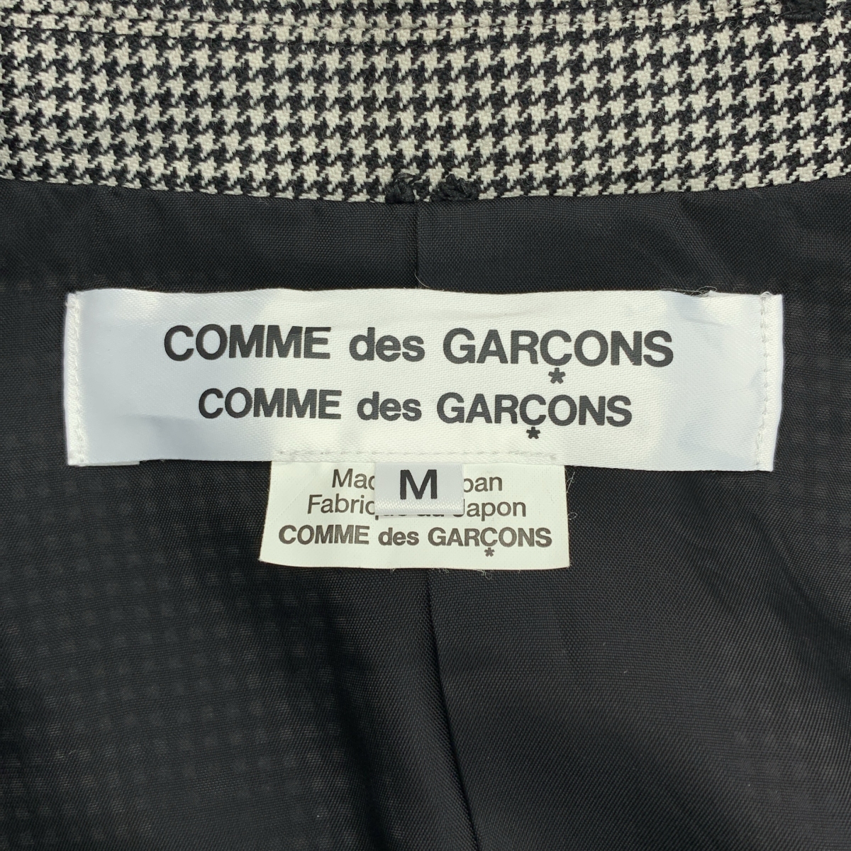COMME des GARCONS COMME des GARCONS / コムコム ウール千鳥格子 テーラードジャケット