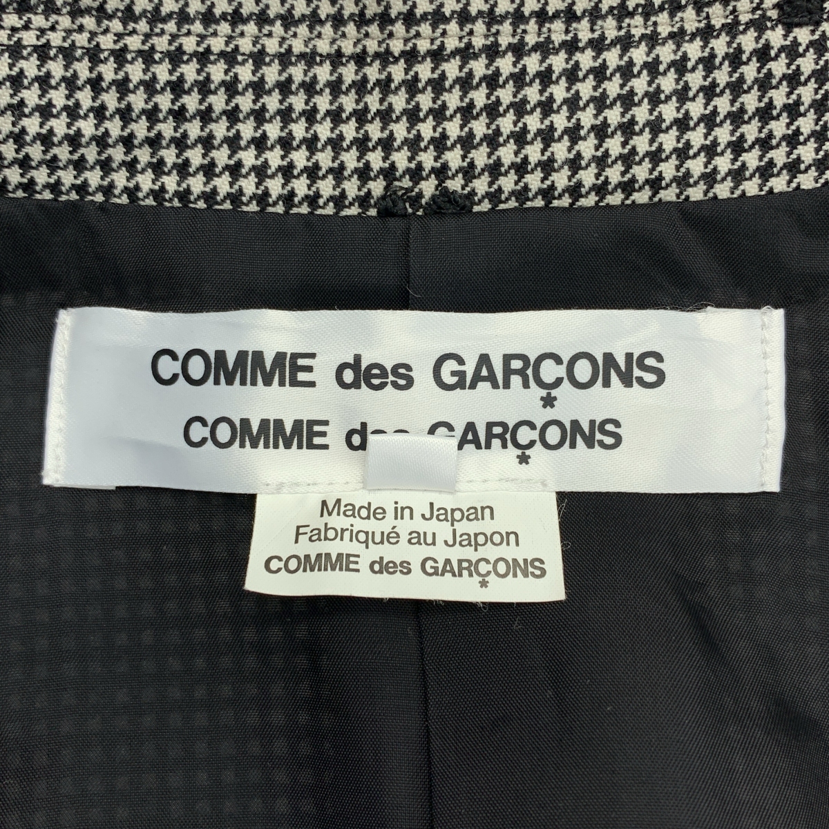 COMME des GARCONS COMME des GARCONS / コムコム ウール千鳥格子 テーラードジャケット