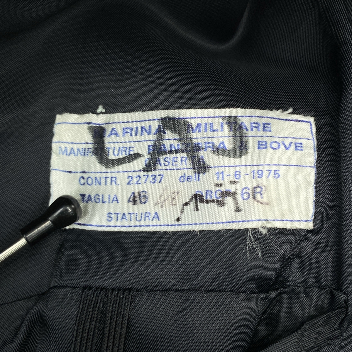 VINTAGE / ヴィンテージ古着 イタリア海軍 ウール 金ボタン ダブルブレザー ミリタリージャケット / 総裏地