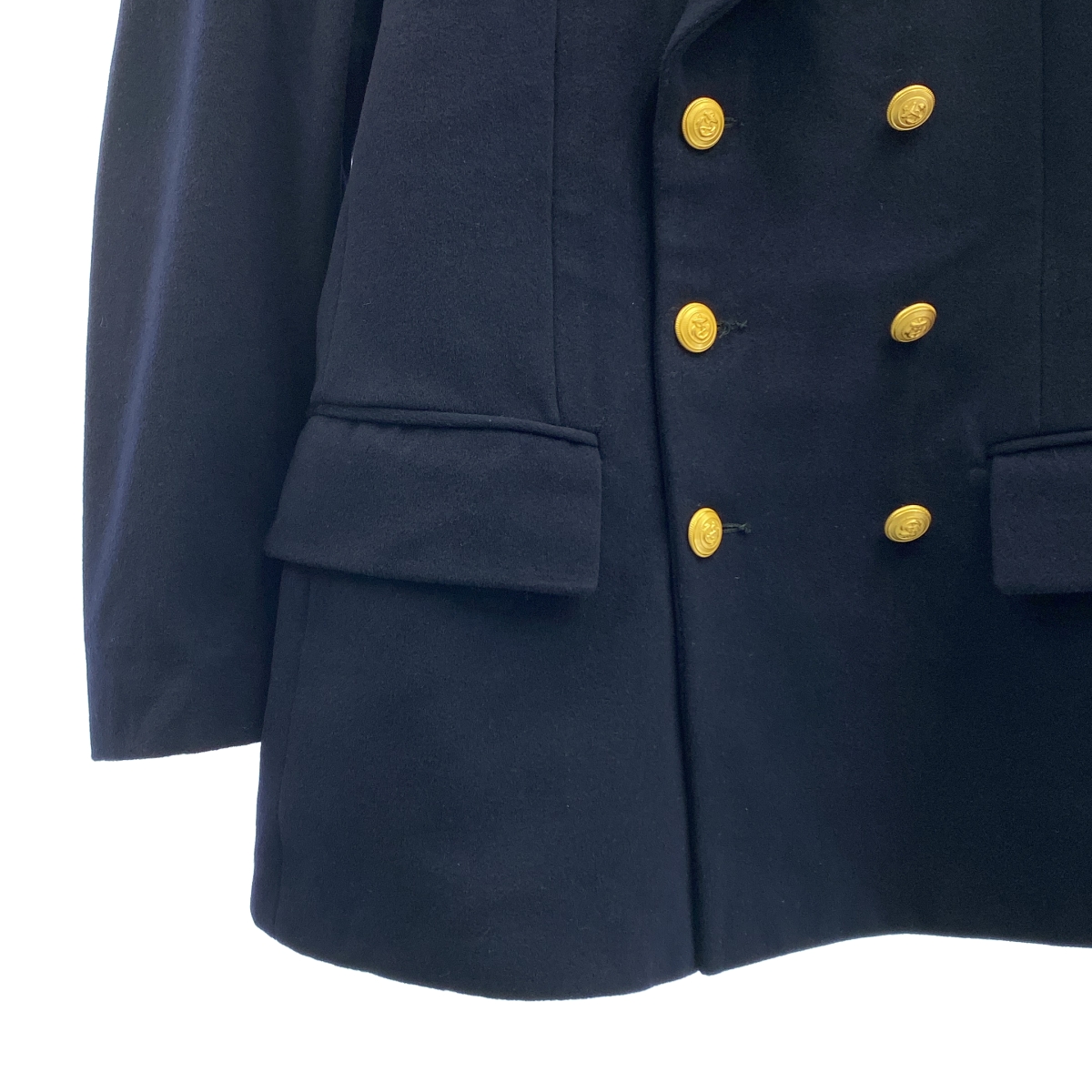 VINTAGE / ヴィンテージ古着 イタリア海軍 ウール 金ボタン ダブルブレザー ミリタリージャケット / 総裏地