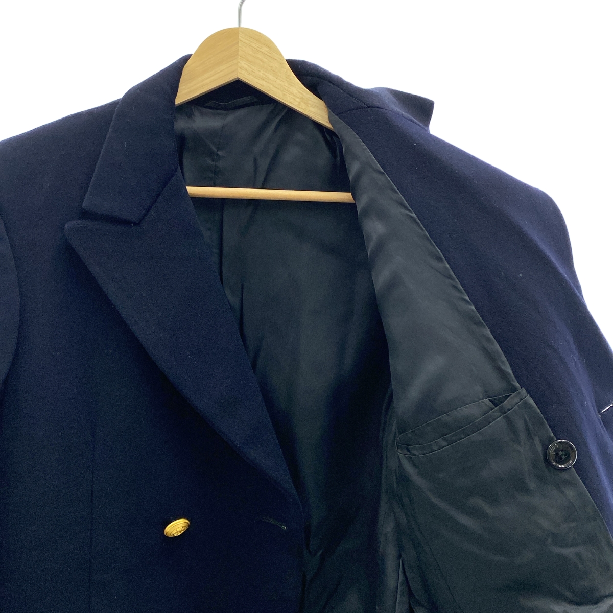 VINTAGE / ヴィンテージ古着 イタリア海軍 ウール 金ボタン ダブルブレザー ミリタリージャケット / 総裏地