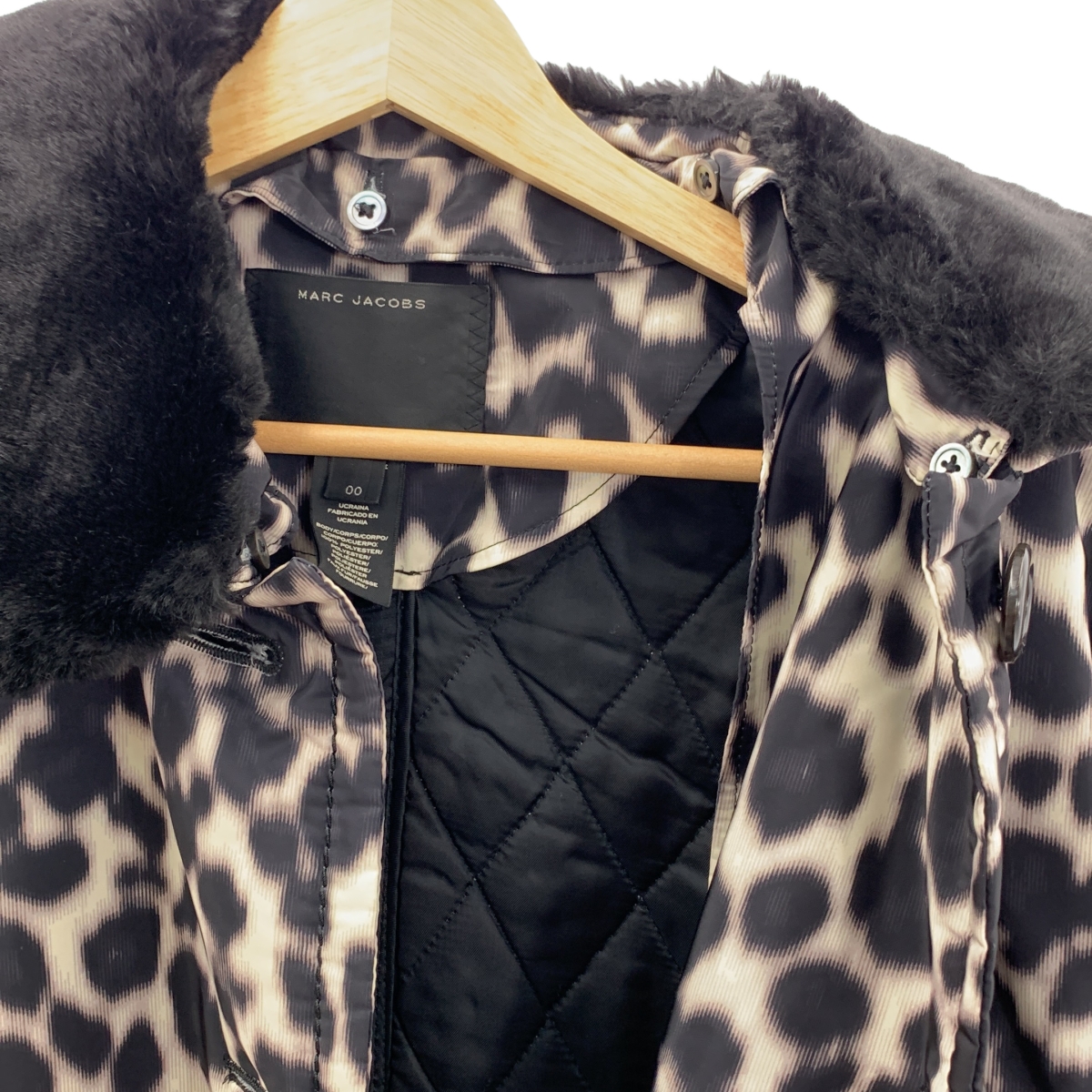 STELLA McCARTNEY / ステラマッカートニー レオパード シングルコート /ファー着脱可 / キルティング裏地