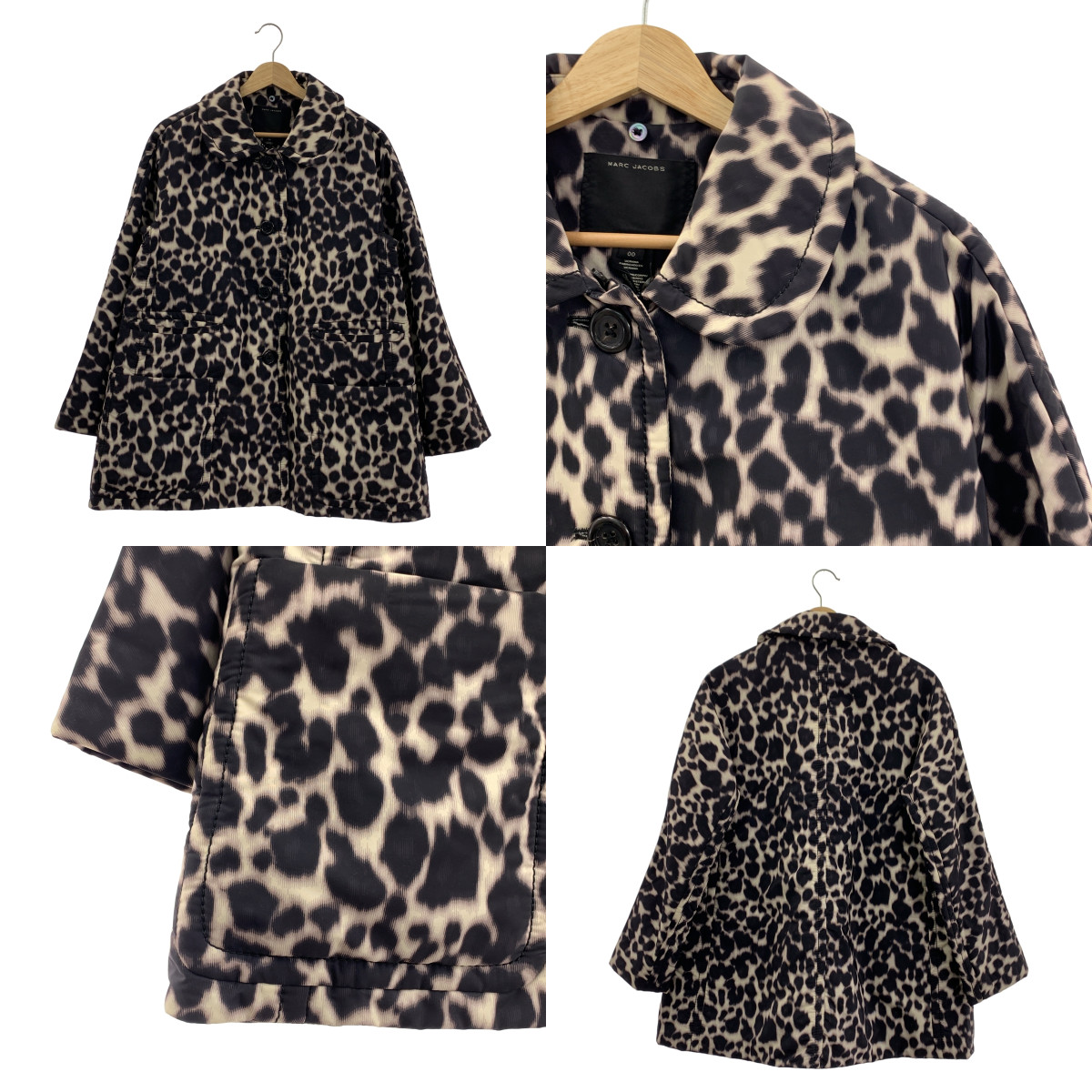 STELLA McCARTNEY / ステラマッカートニー レオパード シングルコート /ファー着脱可 / キルティング裏地