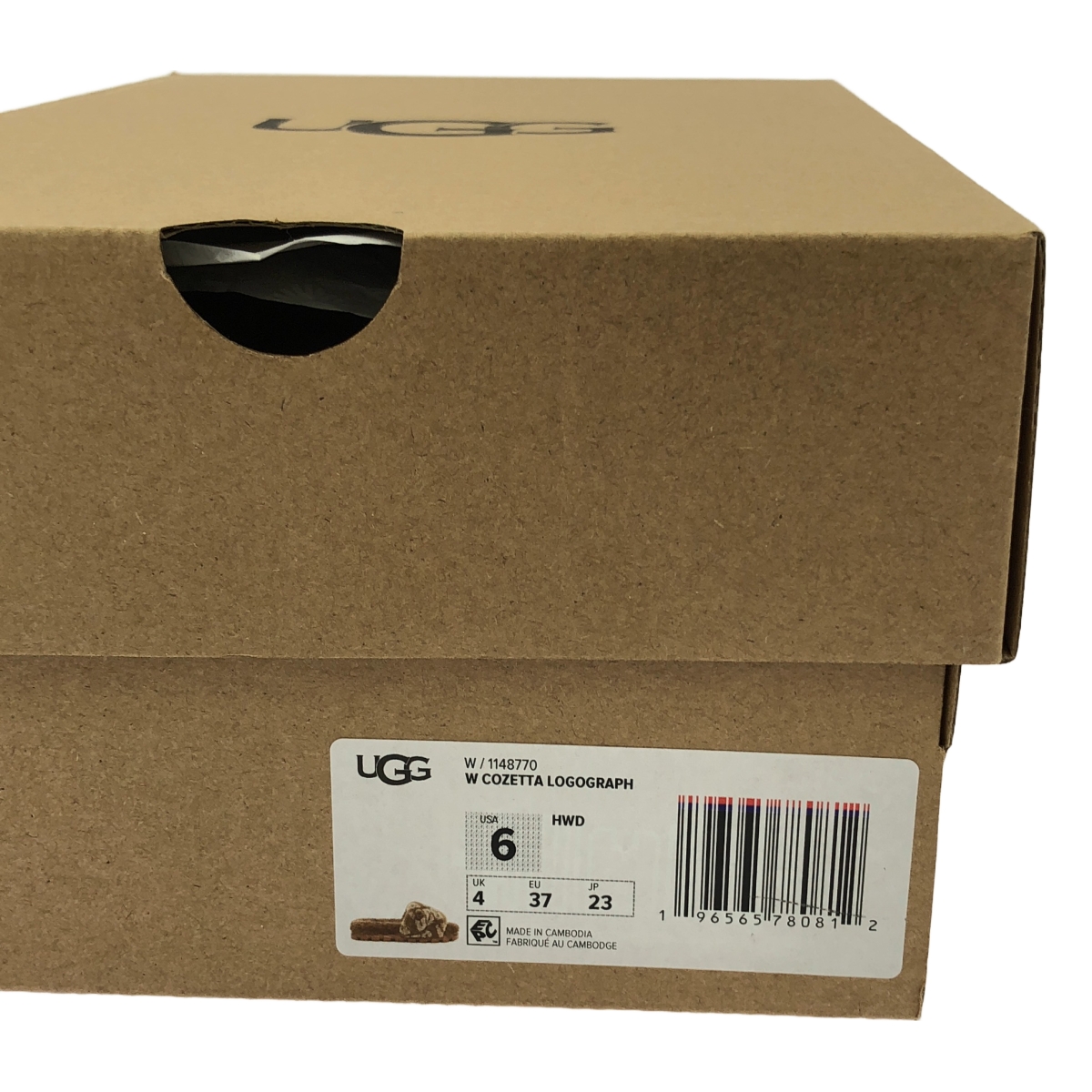 UGG / アグ Cozetta Logograph / ロゴ ファー ボリュームサンダル