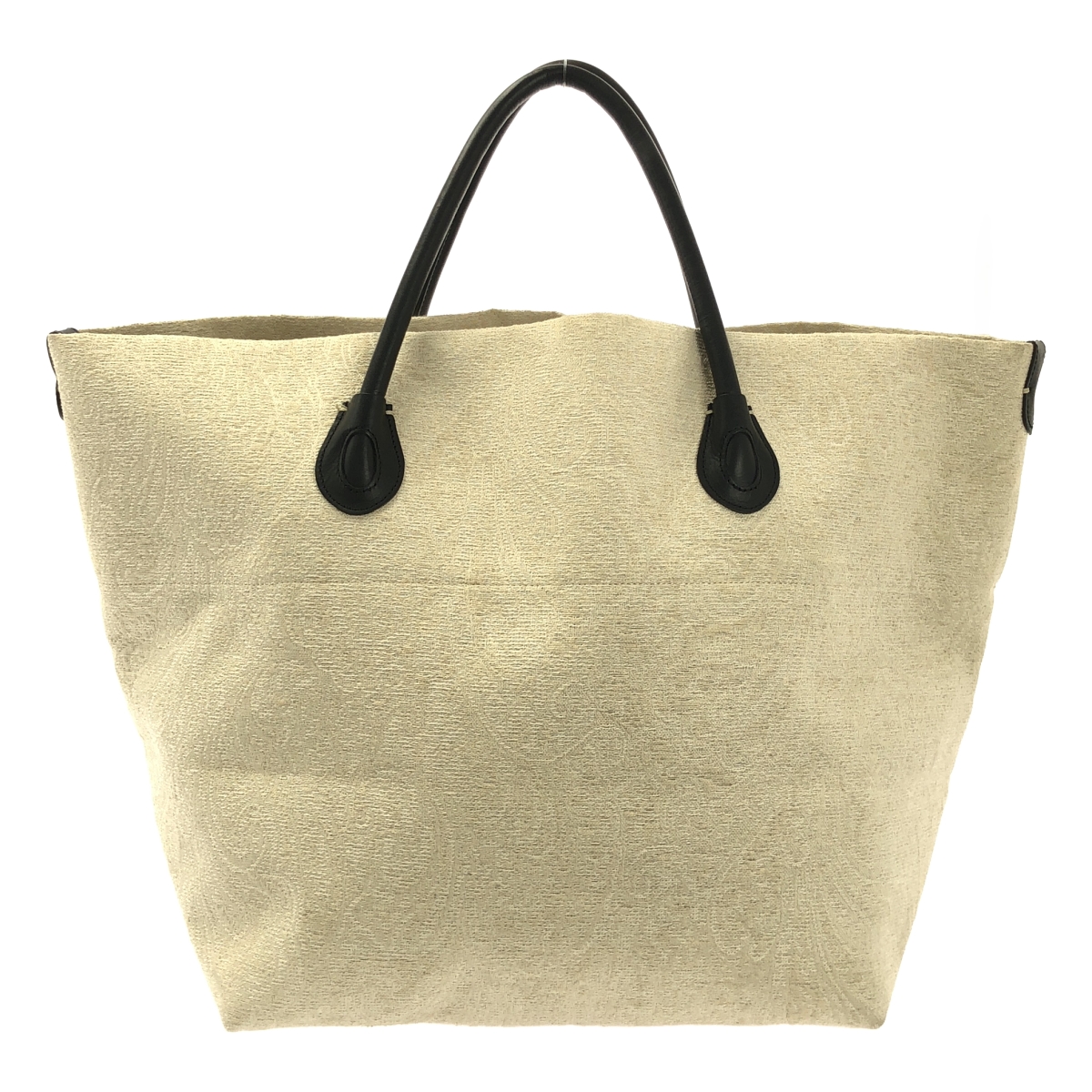 A VACATION / アヴァケーション ジャガード レザーハンドル トートバッグ