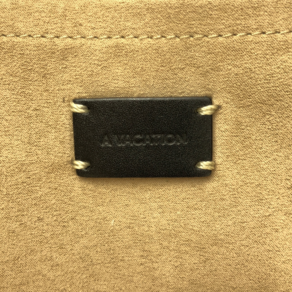 A VACATION / アヴァケーション ジャガード レザーハンドル トートバッグ