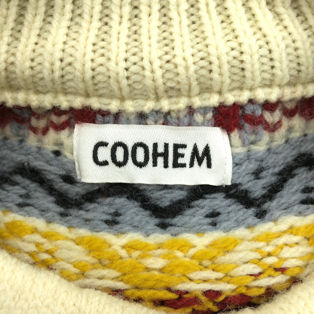 Coohem / コーヘン FAIR ISLE KNIT PULLOVER 幾何学模様 プルオーバーニット