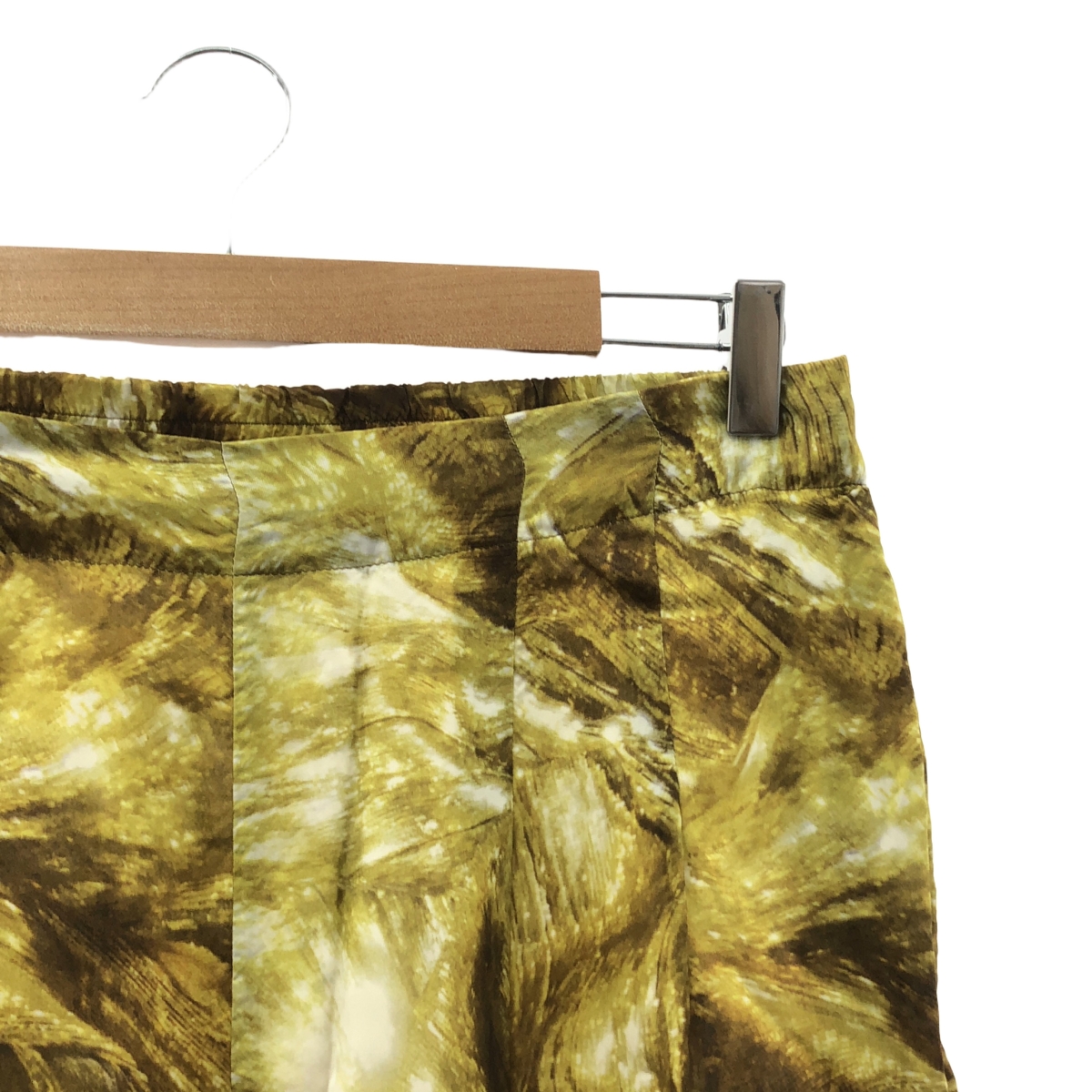 TOGA PULLA / トーガプルラ 総柄 ドローストリング スリット イージーパンツ