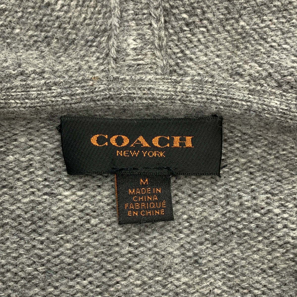 COACH / コーチ エルボーパッチ ジップアップ ニット パーカー ジャケット