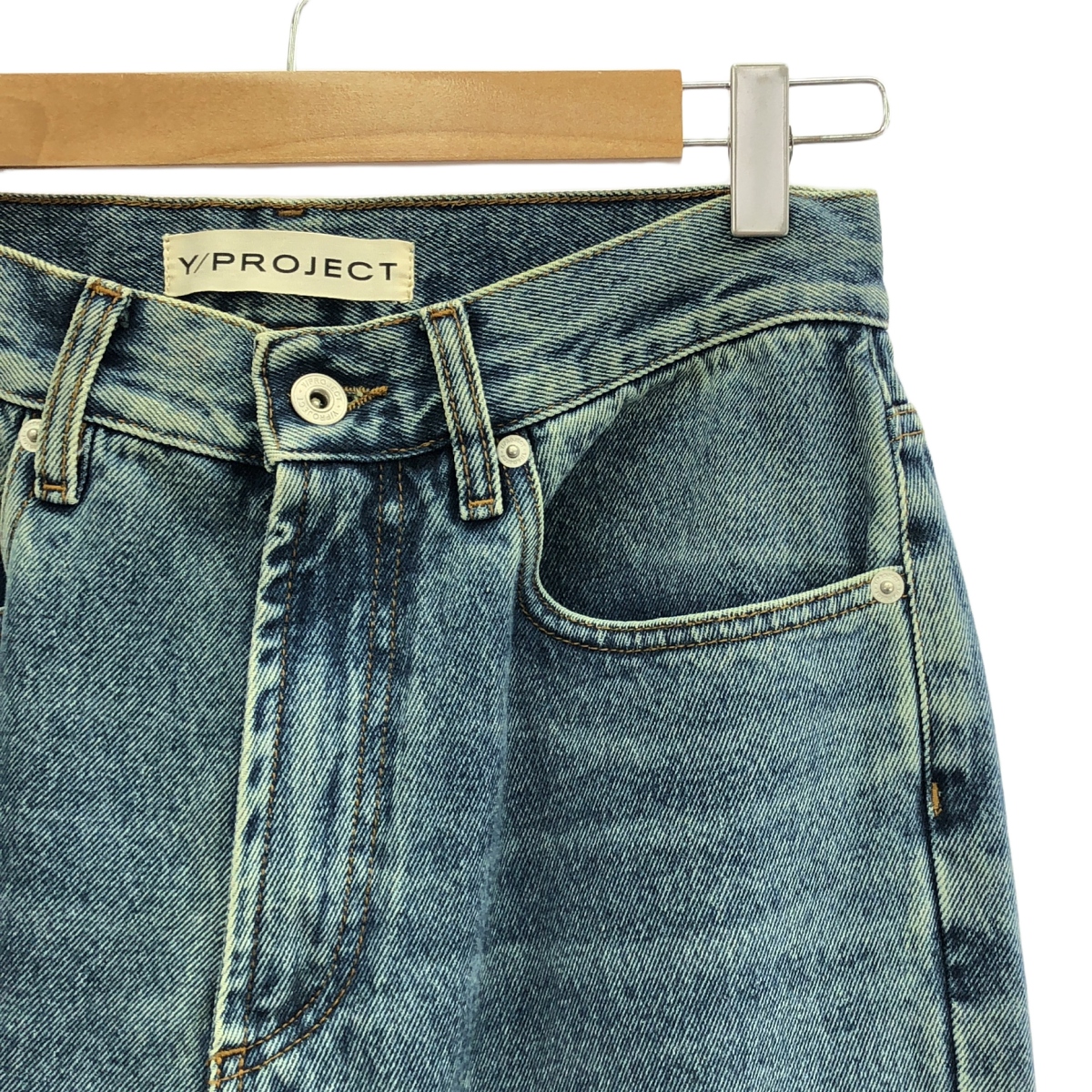 Y/PROJECT / ワイプロジェクト レザーパッチ デニムパンツ / ユニセックス