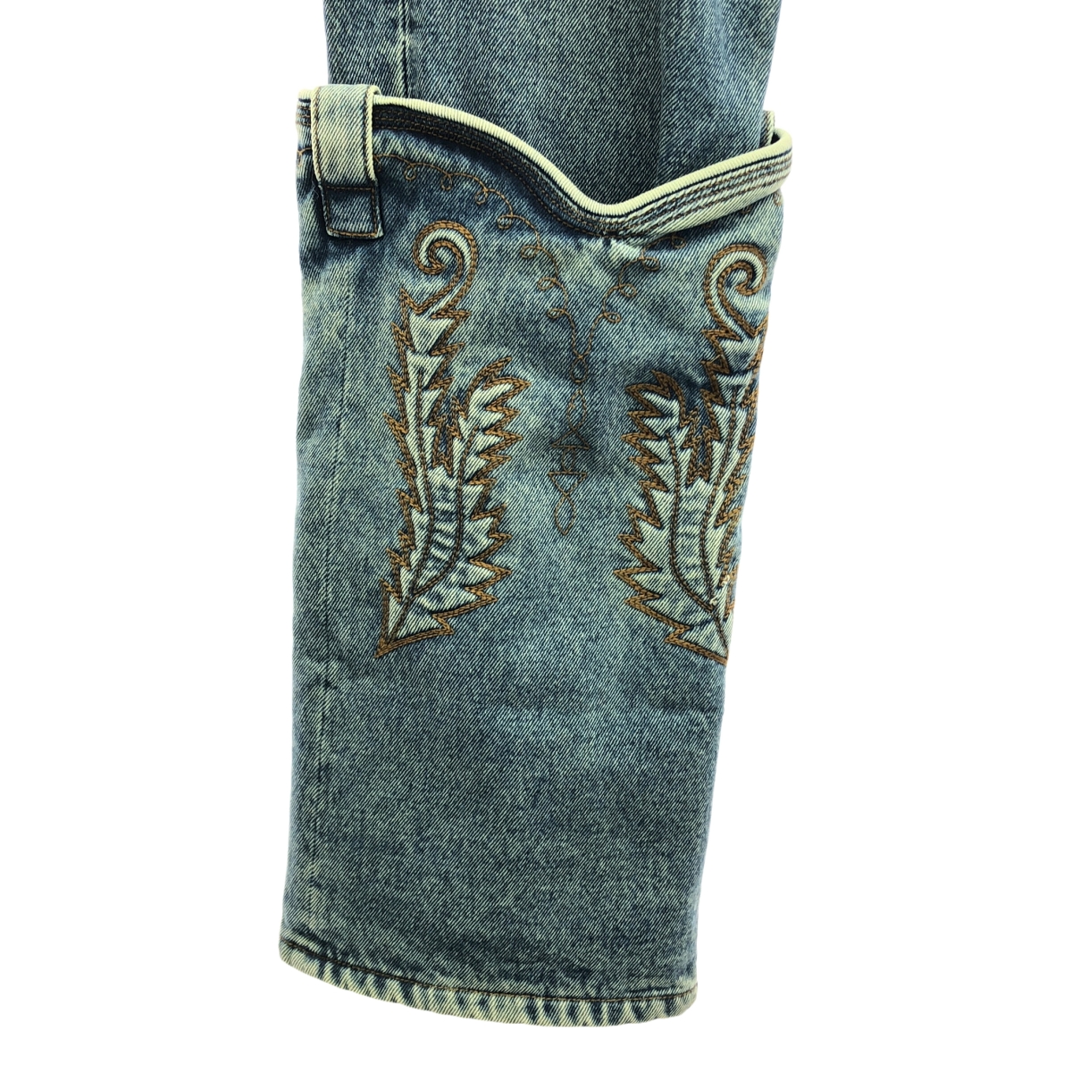 Y/PROJECT / ワイプロジェクト レザーパッチ デニムパンツ / ユニセックス