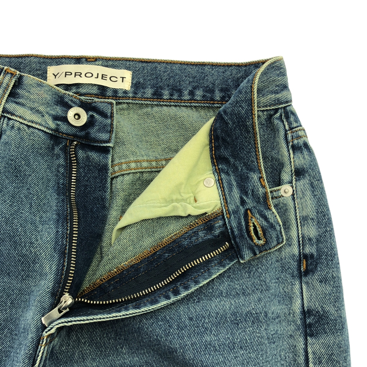 Y/PROJECT / ワイプロジェクト レザーパッチ デニムパンツ / ユニセックス