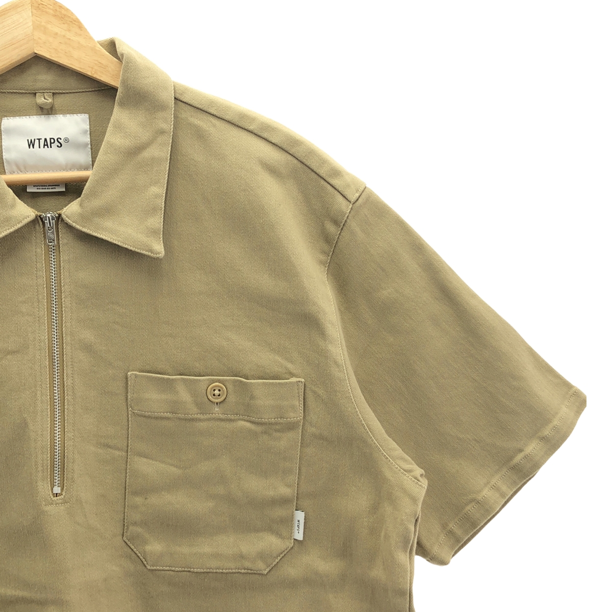 WTAPS / ダブルタップス CELL SS/SHIRT.COTTON.TWILL / コットンツイル ハーフジップ シャツ