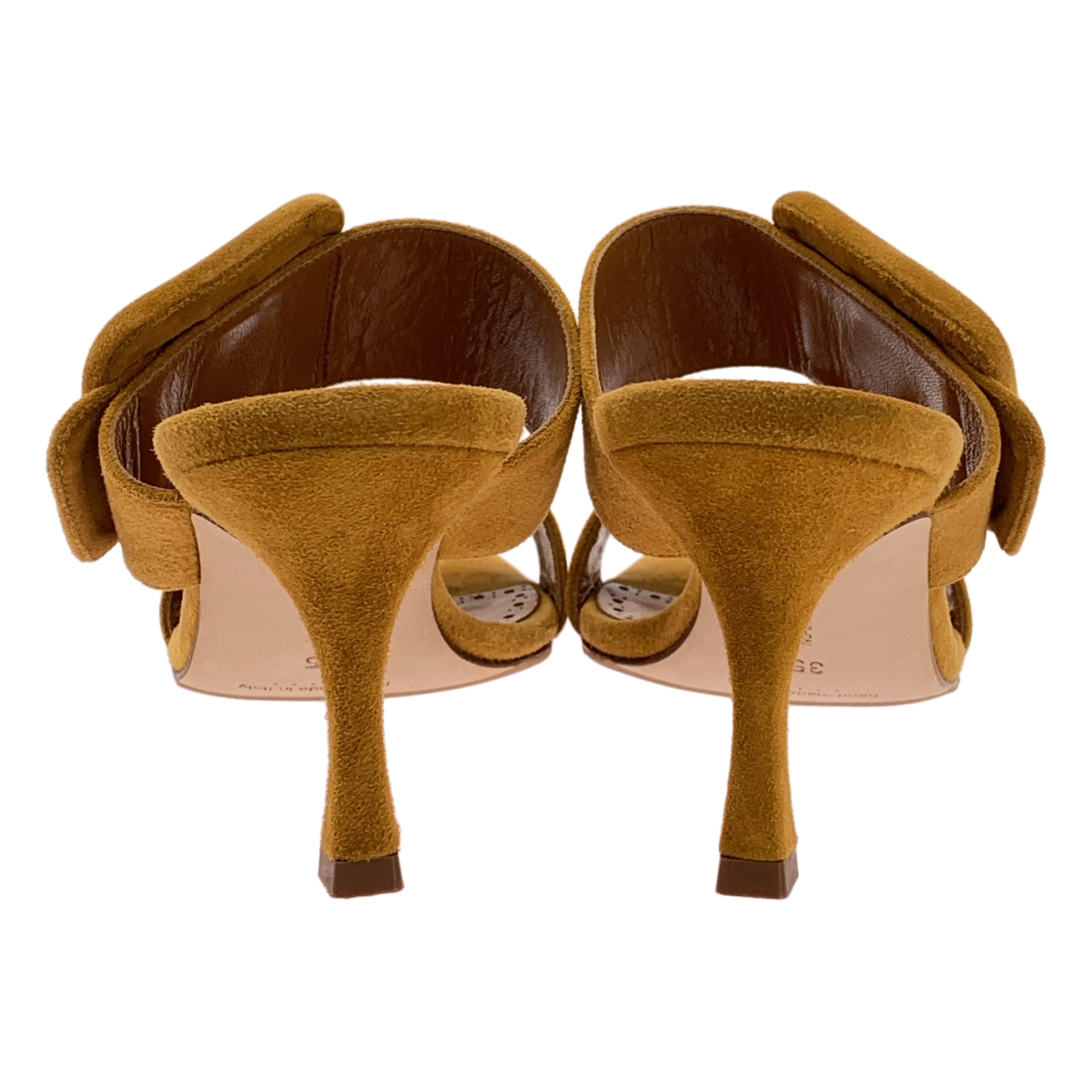 MANOLO BLAHNIK / マノロブラニク スエード レザー ストラップ ヒール サンダル パンプス