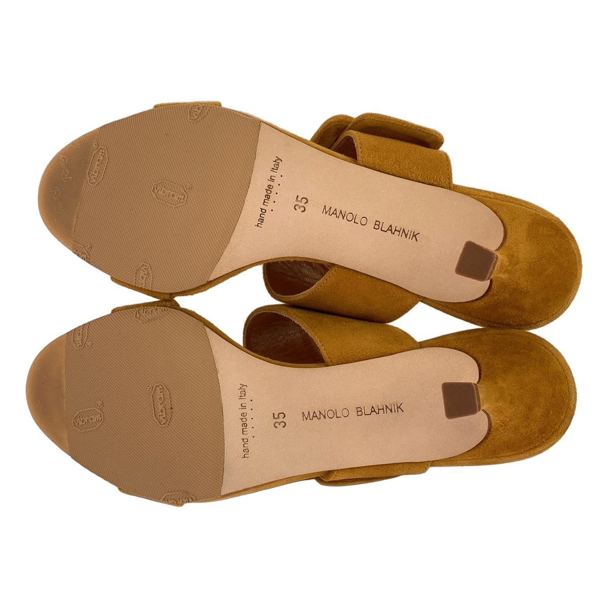 MANOLO BLAHNIK / マノロブラニク スエード レザー ストラップ ヒール サンダル パンプス