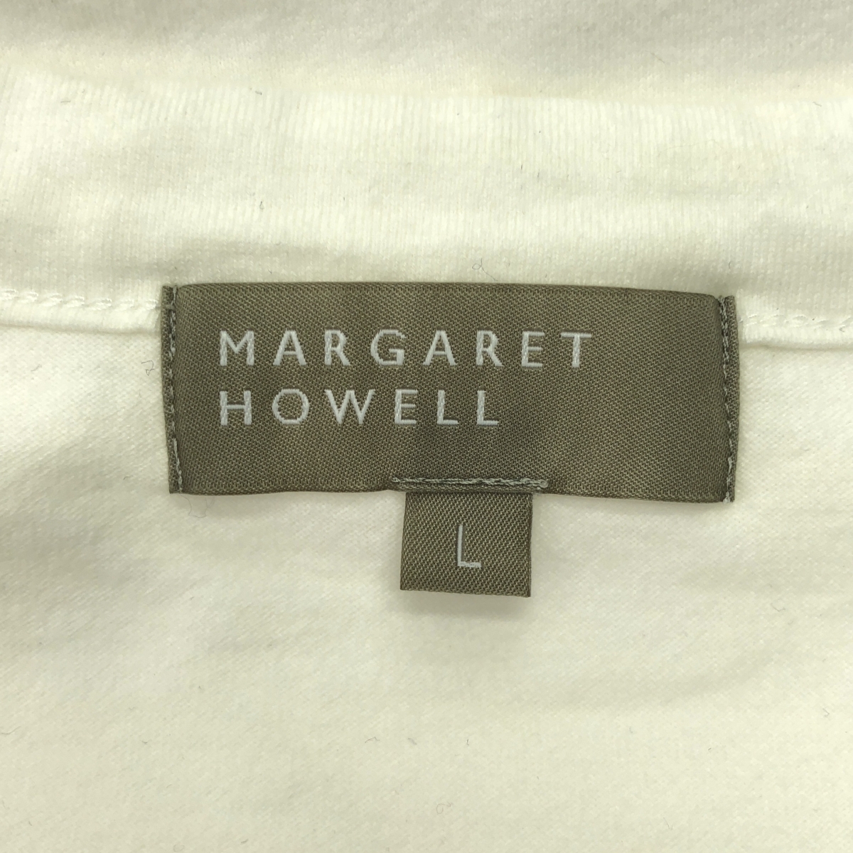 MARGARET HOWELL / マーガレットハウエル 異素材切替 半袖 コットン カットソー