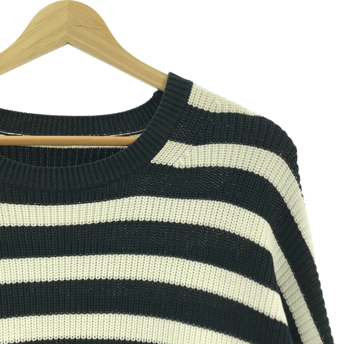 MUSE de Deuxieme Classe / ミューズドゥーズィーエムクラス COTTON BORDER コットン ボーダー プルオーバーニット