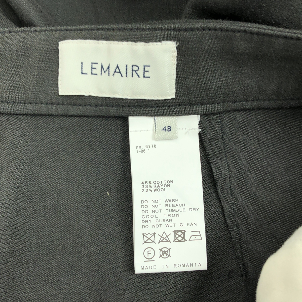 LEMAIRE / ルメール LOOSE PLEATED PANTS 2プリーツ トラウザース パンツ