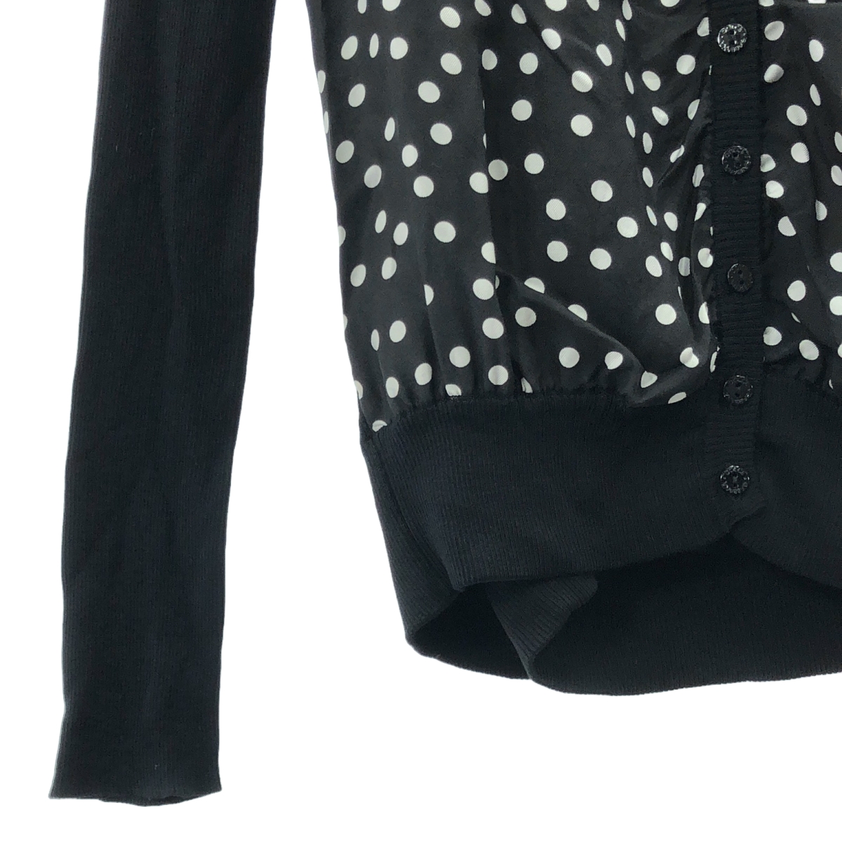 DOLCE＆GABBANA / ドルチェ＆ガッバーナドルガバ アンサンブル / シルク ドット レース切替 タンクトップ カーディガン