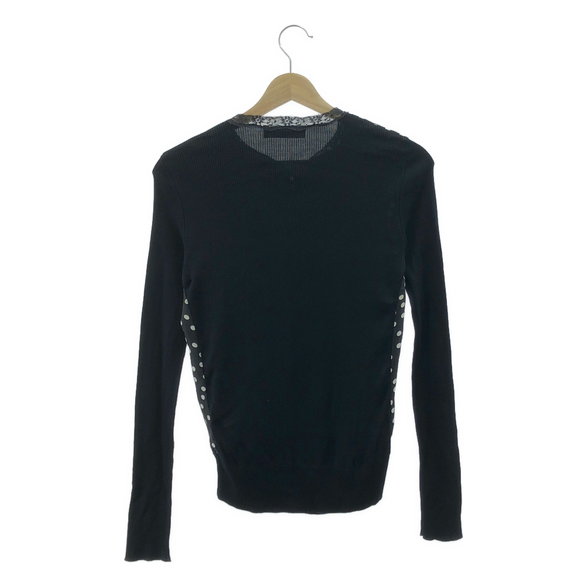 DOLCE＆GABBANA / ドルチェ＆ガッバーナドルガバ アンサンブル / シルク ドット レース切替 タンクトップ カーディガン