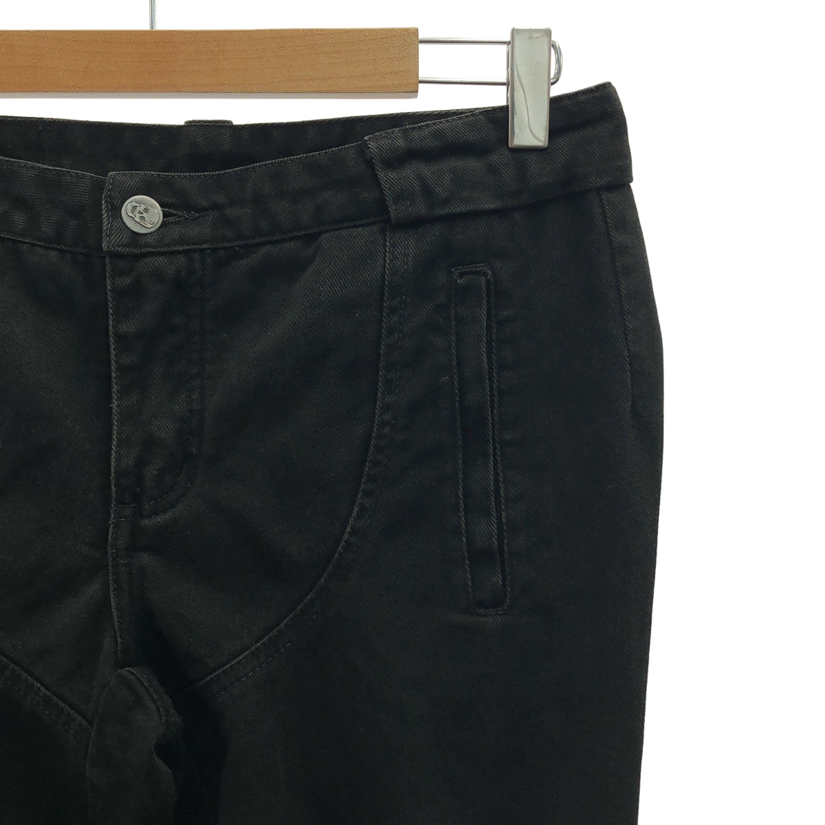 その他 裾ジップスリット スカルボタン スキニーパンツ