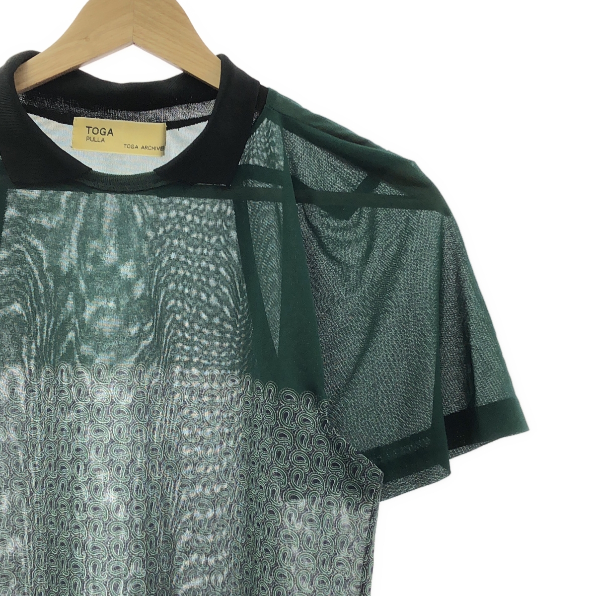 TOGA PULLA / トーガプルラ ペイズリー柄 シアー プルオーバーシャツ