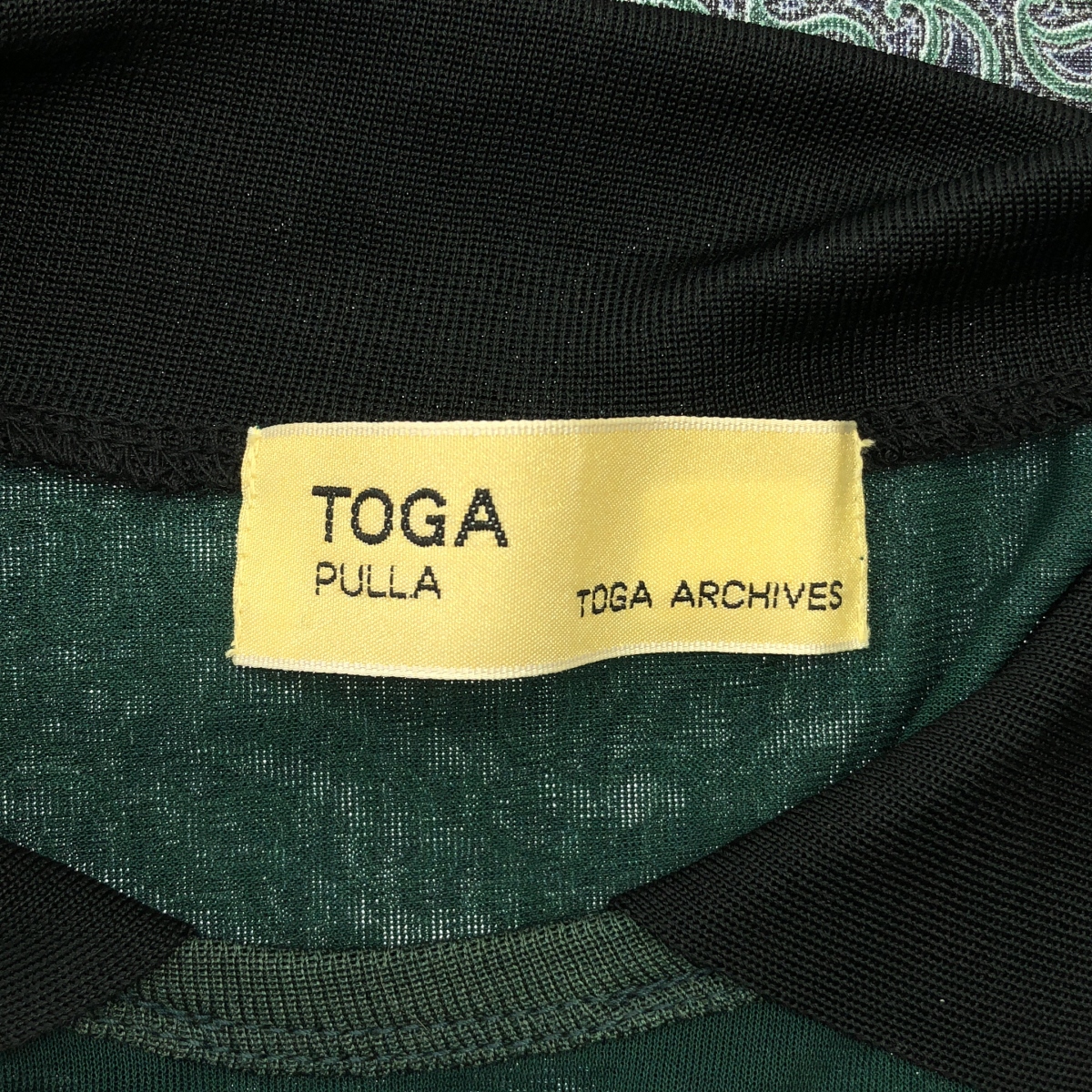 TOGA PULLA / トーガプルラ ペイズリー柄 シアー プルオーバーシャツ