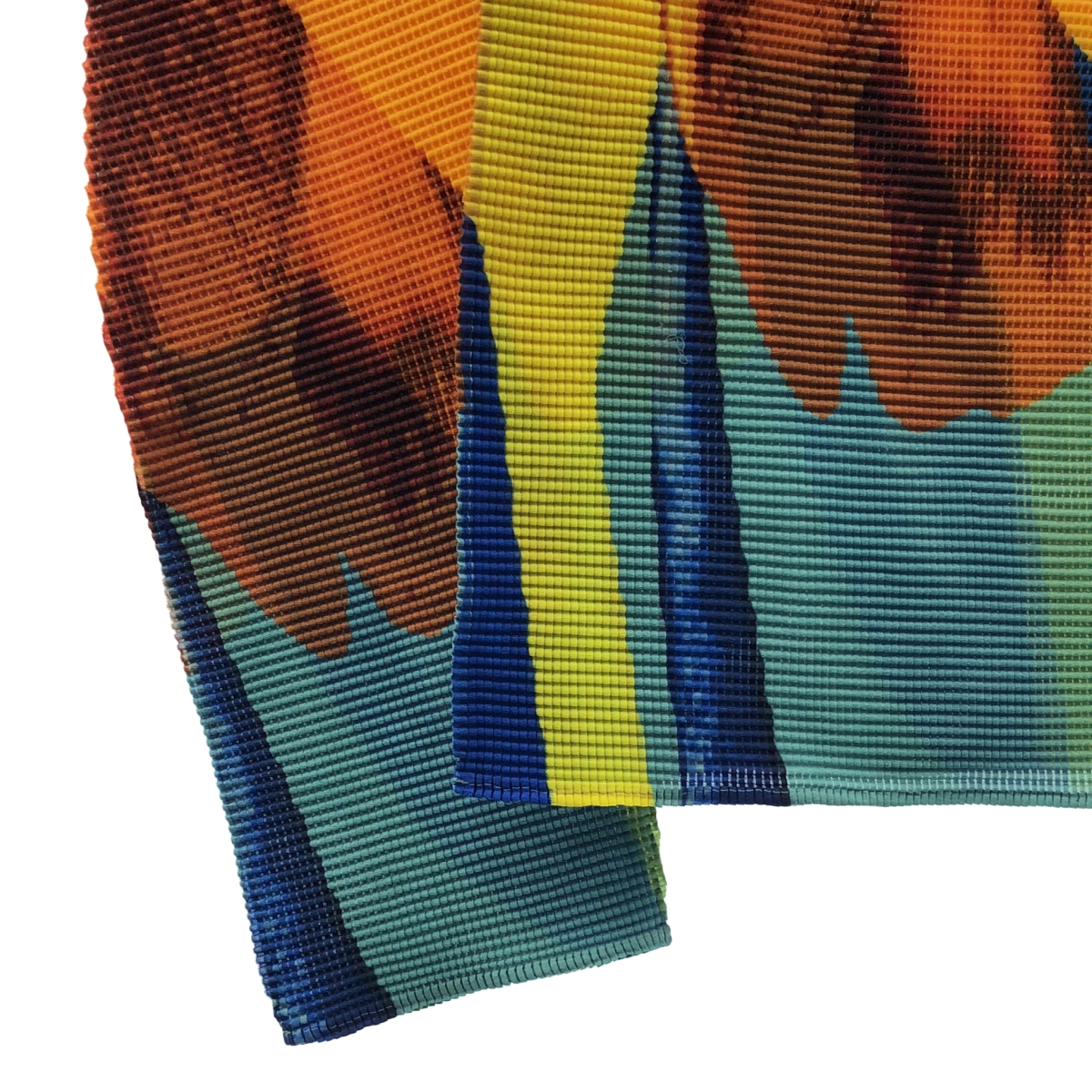 me ISSEY MIYAKE / ミーイッセイミヤケ Design Print Pleated プリント プリーツ ハイネック カットソー