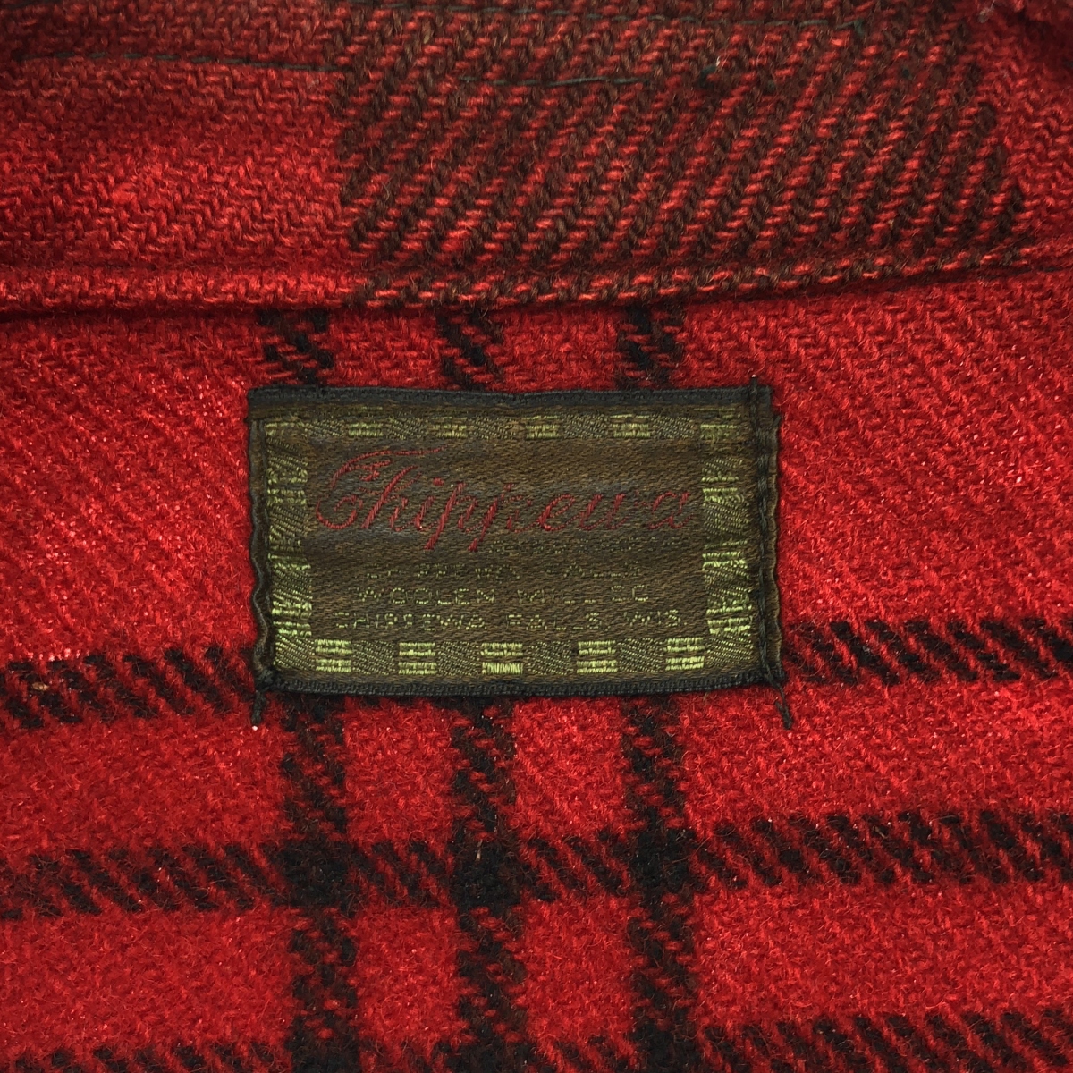 CHIPPEWA / チペワ 1940s ヴィンテージ チェック ウール ジャケット 猫目ボタン