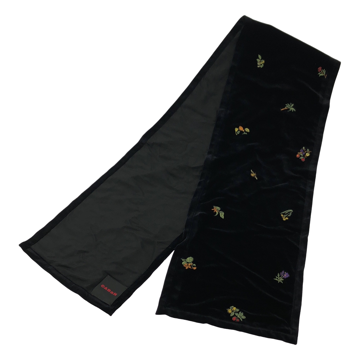 CABaN / キャバン ソフトべロア エンブロイダリーストール